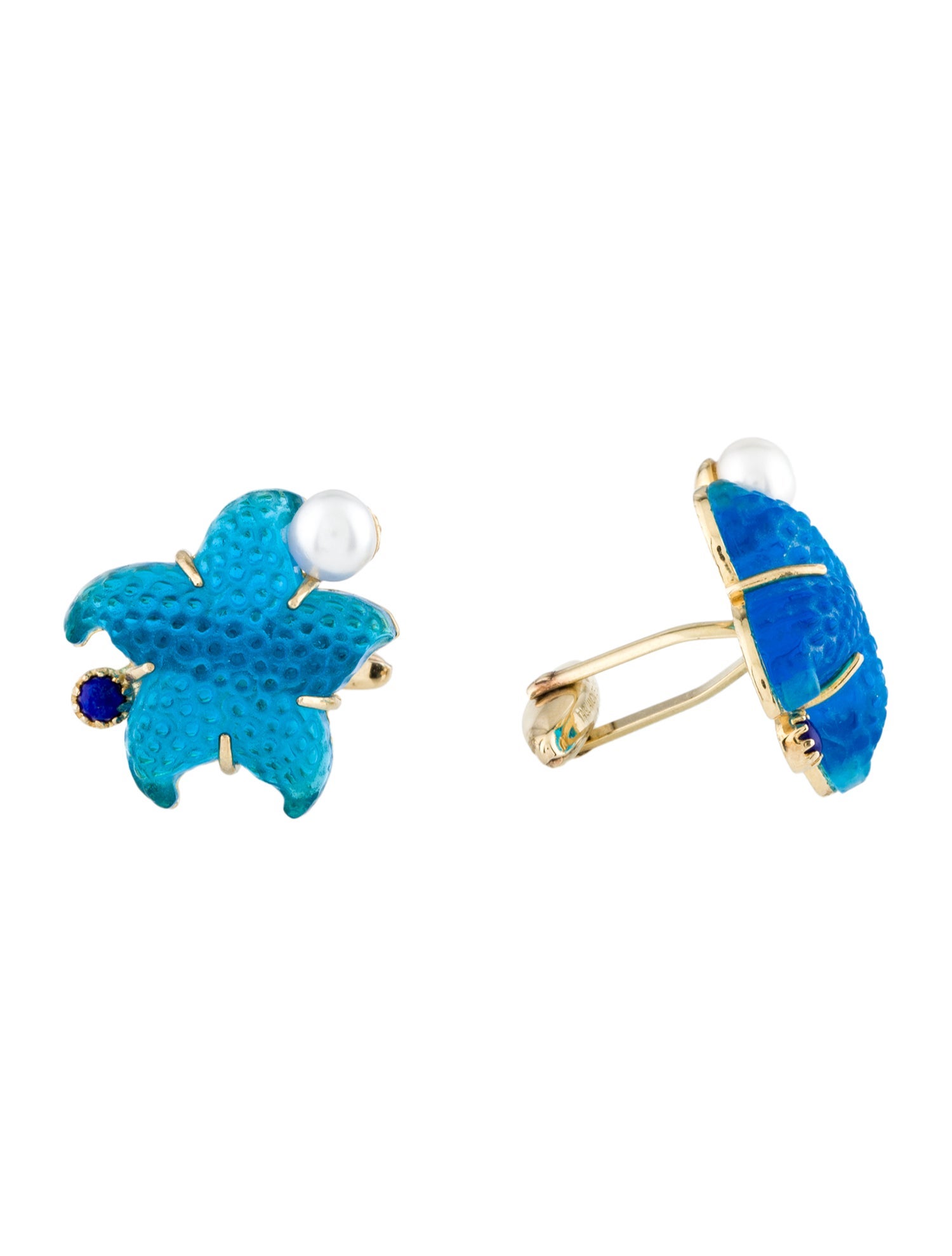 Tagliamonte Pearl & Lapis Lazuli Venetian Starfish Cufflinks