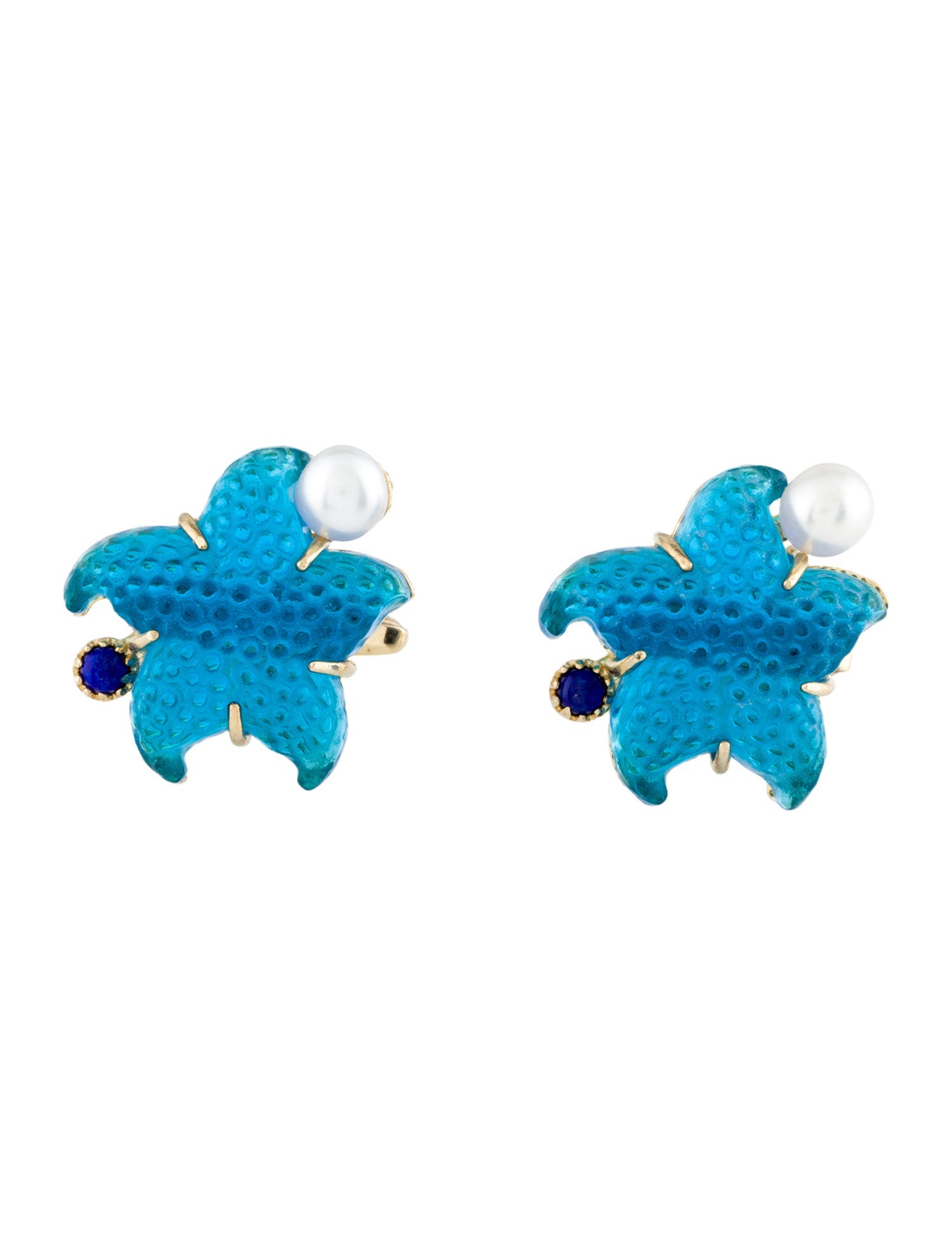 Tagliamonte Pearl & Lapis Lazuli Venetian Starfish Cufflinks