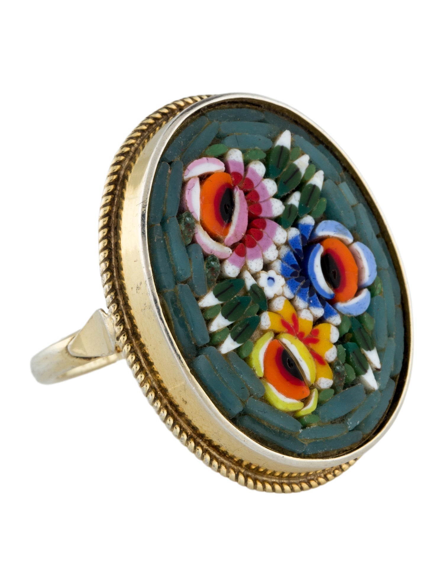 Tagliamonte Ceramic Mosaic Cocktail Ring