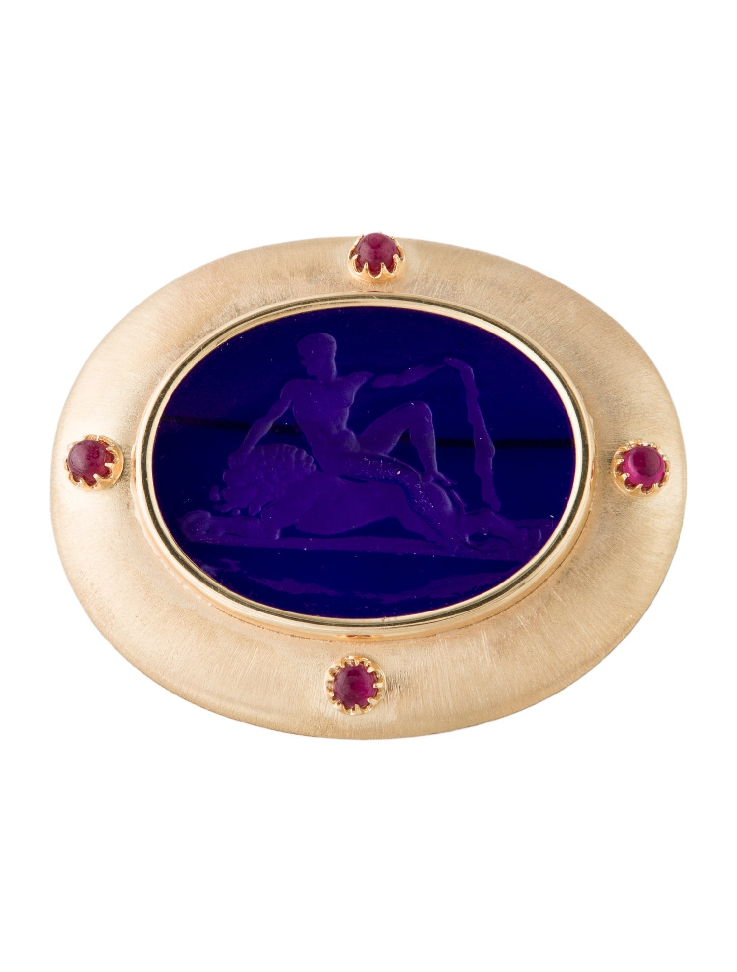 Tagliamonte Ruby & Glass Apollo Pin Brooch Pendant