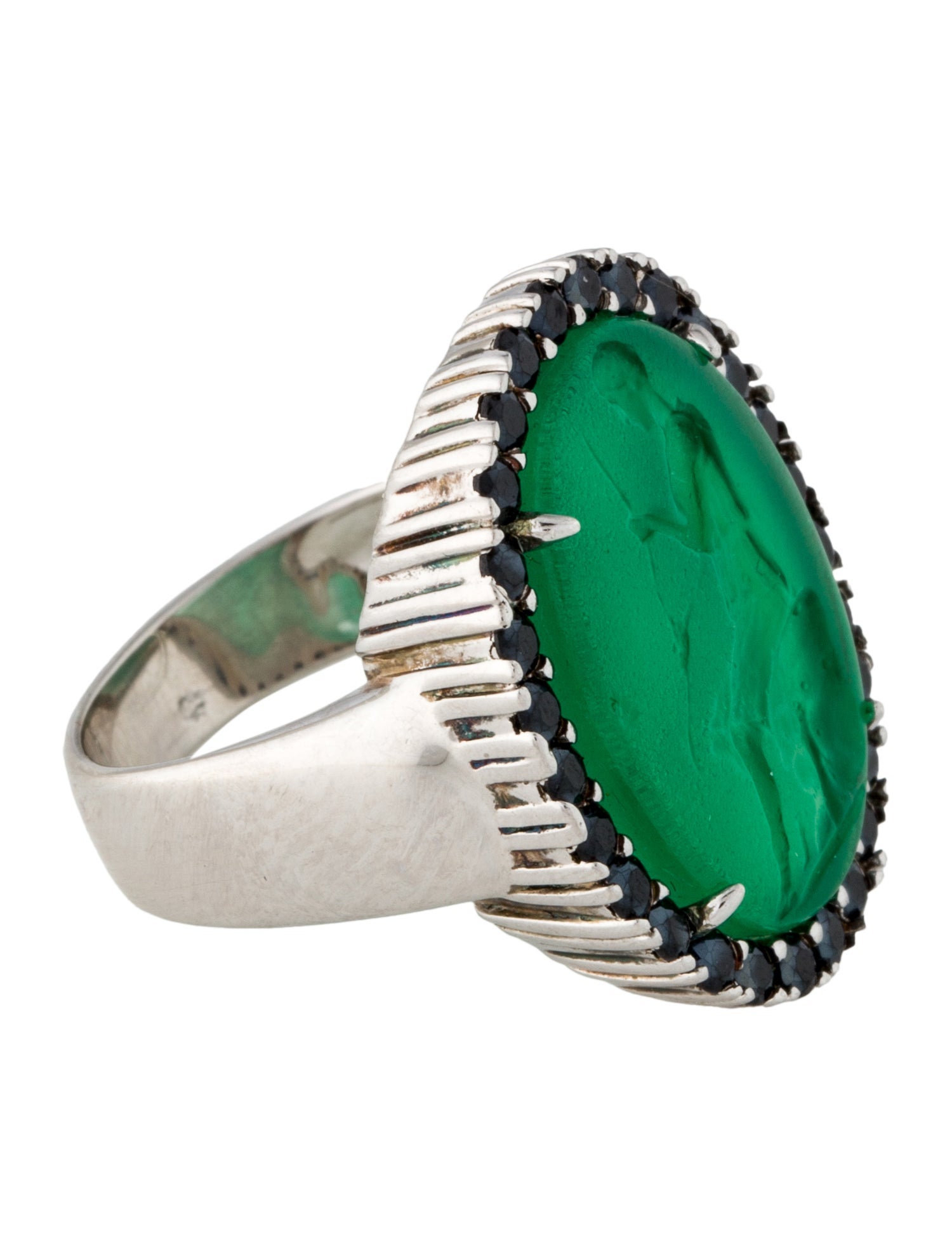 Tagliamonte Mother of Pearl Doublet & Spinel Intaglio Cocktail Ring