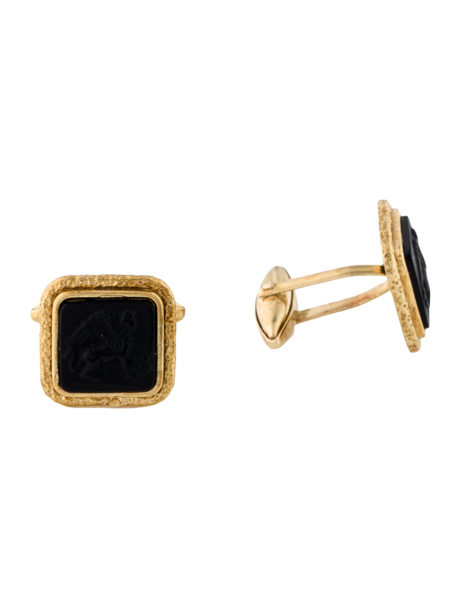 Tagliamonte Onyx Cameo Square Cufflinks