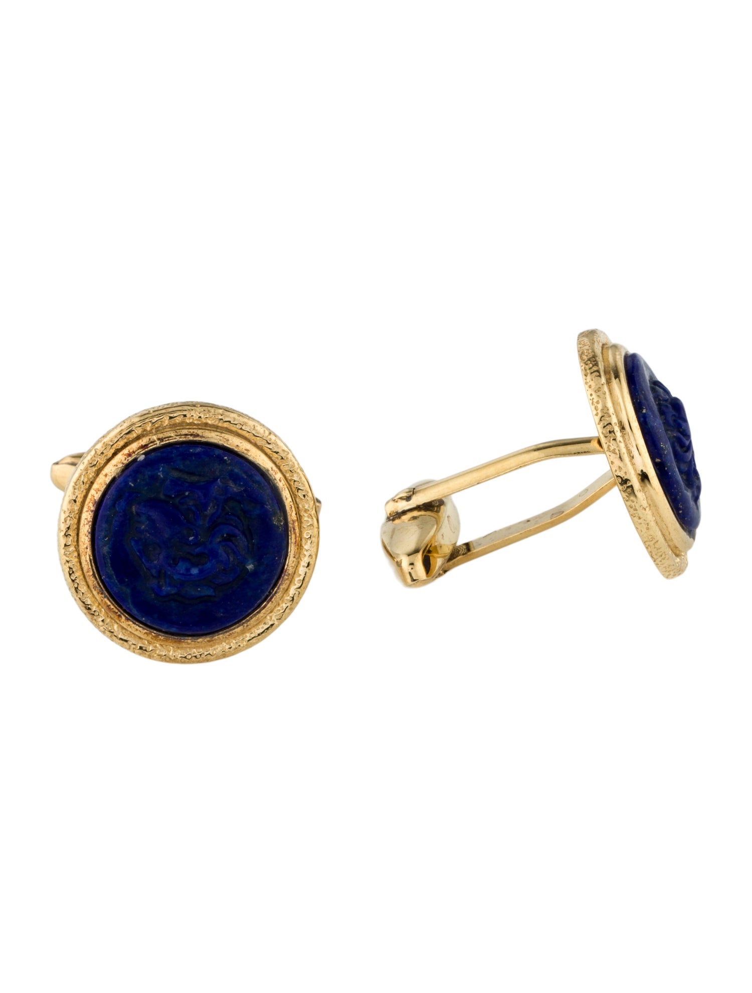 Tagliamonte Lapis Cameo Round Cufflinks