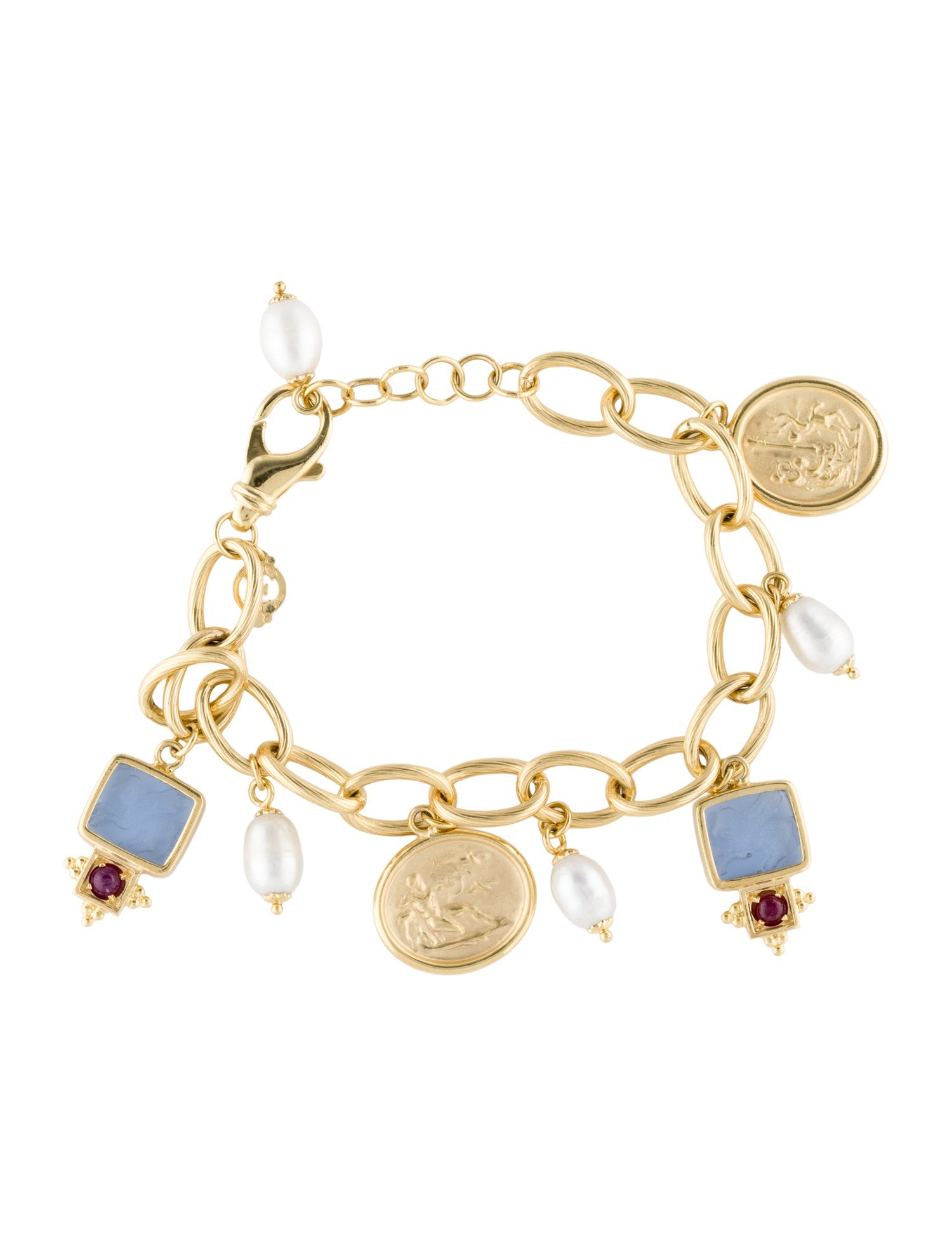 ◆SAINT LAURENT◆Cassandre Rhinestone Cham Bracelet◆ SAINT LAURENT | Rhinestone Cassandre Charm Bracelet | Unisex
