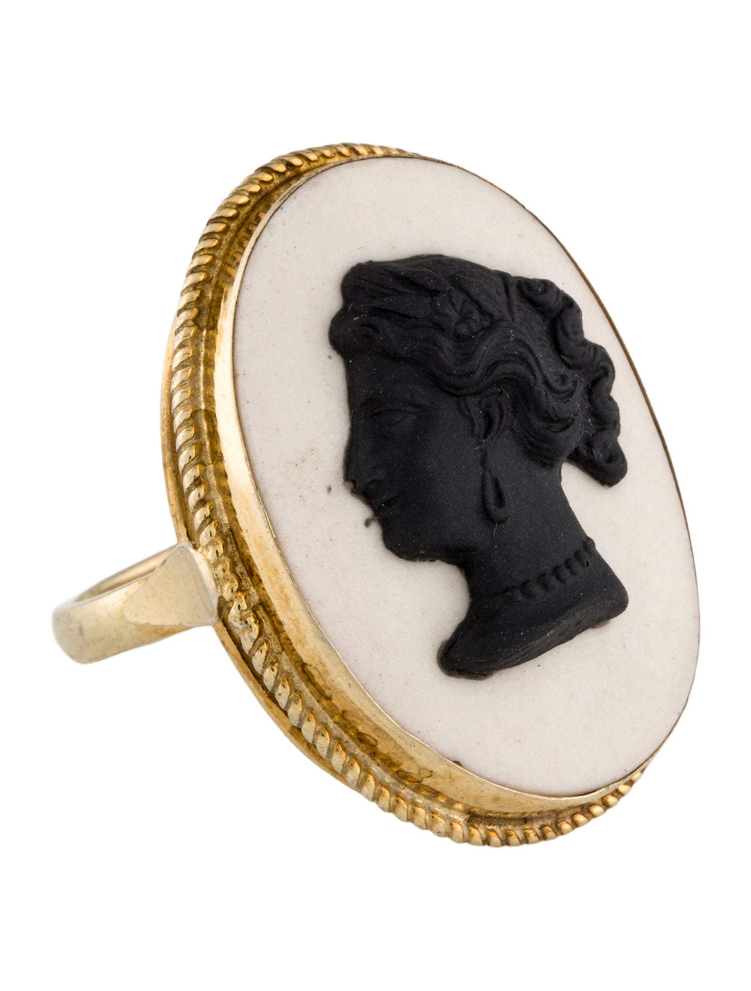Tagliamonte Porcelain Cameo Cocktail Ring