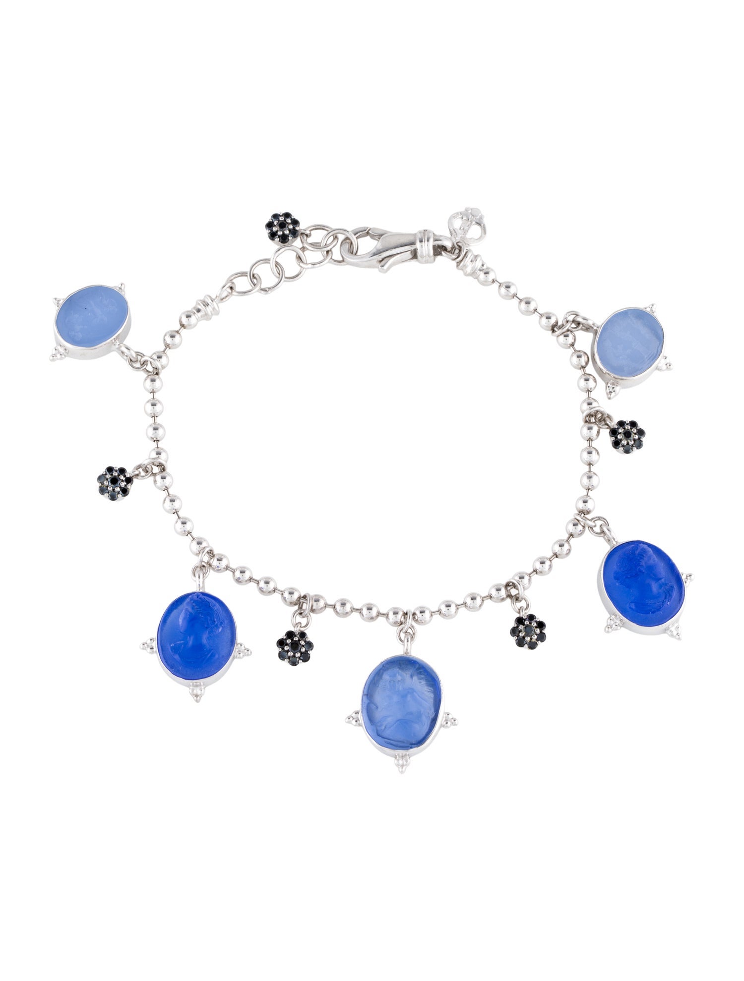 Tagliamonte Spinel, Venetian Intaglio & Cameo Charm Bracelet