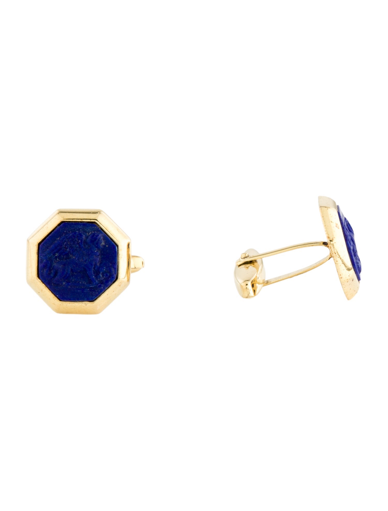Tagliamonte Lapis Lazuli Chimera Cameo Cufflinks