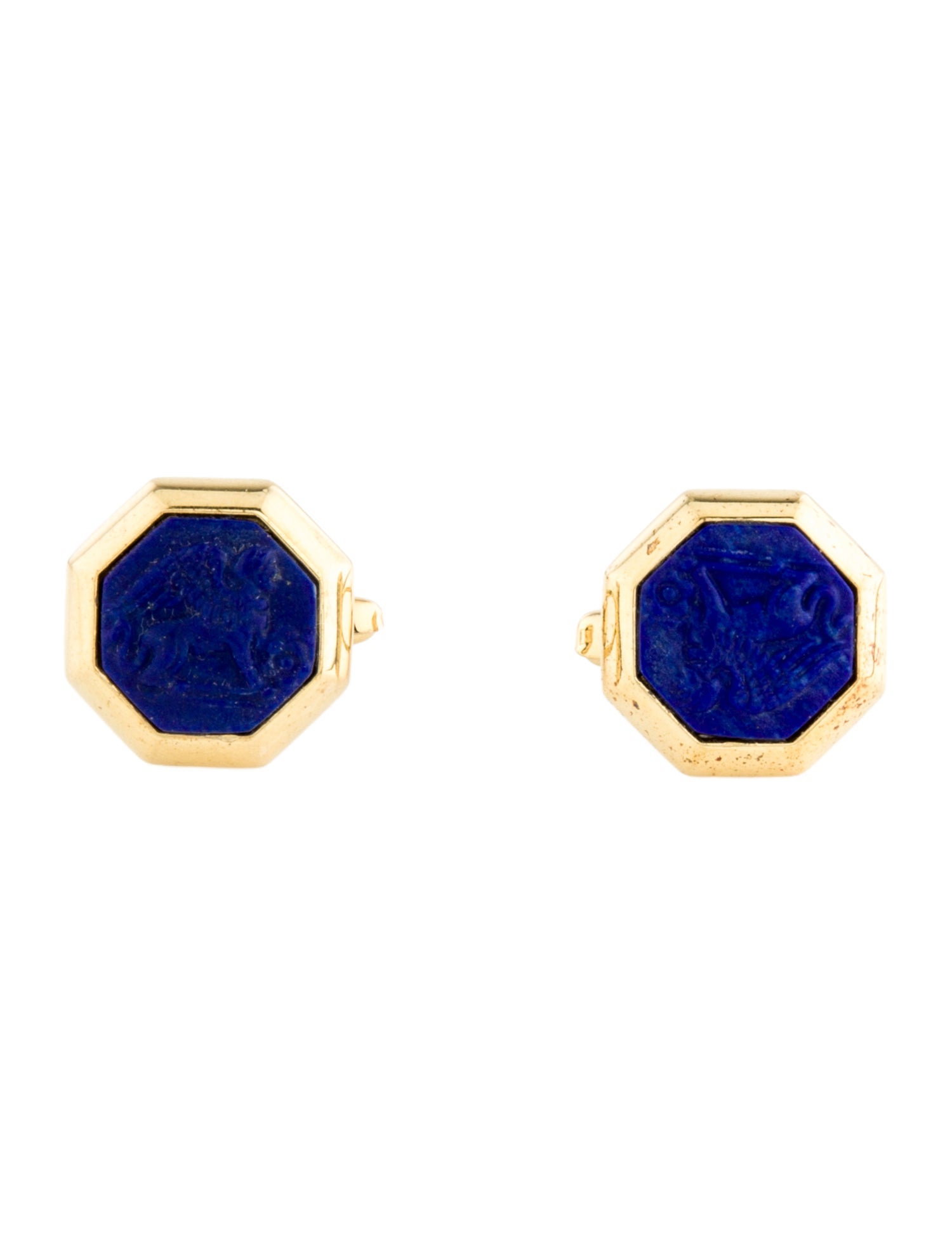 Tagliamonte Lapis Lazuli Chimera Cameo Cufflinks