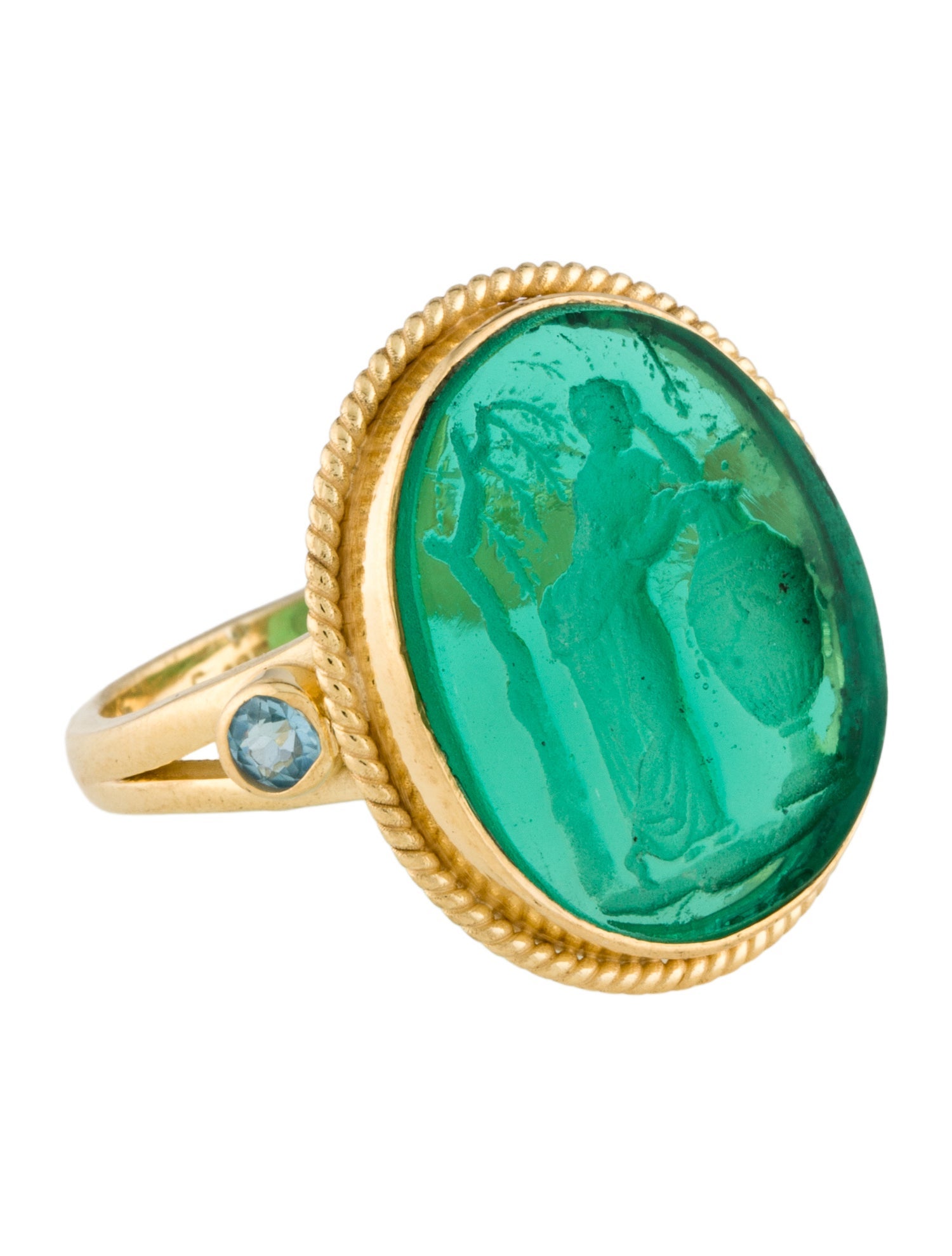 Tagliamonte Venetian Intaglio & Topaz Cocktail Ring