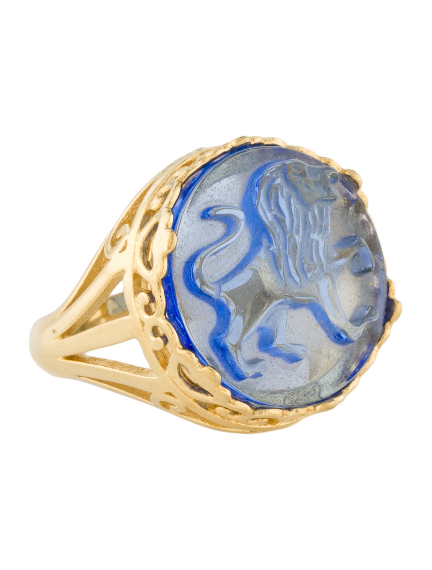 Tagliamonte Venetian Lion Cameo Cocktail Ring