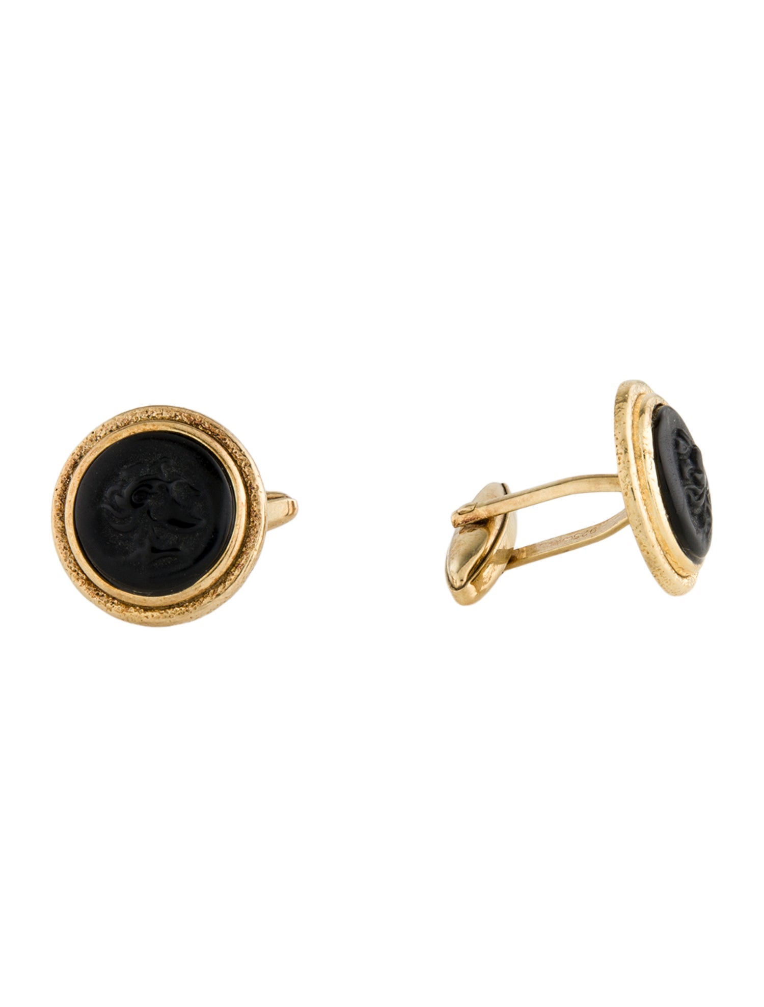 Tagliamonte Onyx Ceres Cameo Cufflinks