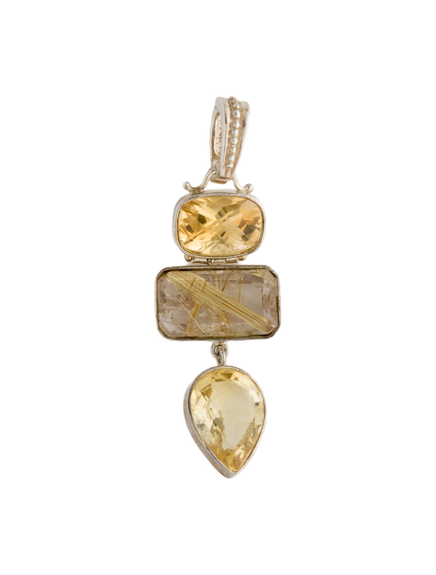 Tagliamonte Citrine & Rutilated Quartz Pendant