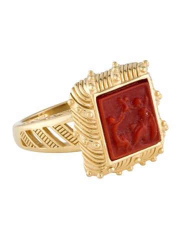 Tagliamonte Cocktail Ring Venetian Cameo 7.75