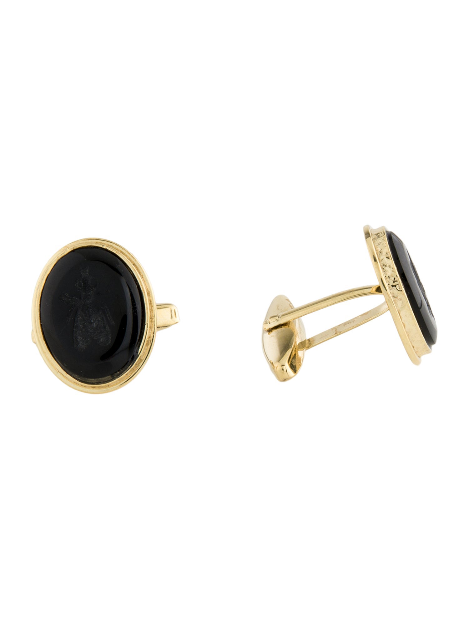 Tagliamonte Onyx Bee Intaglio Cufflinks