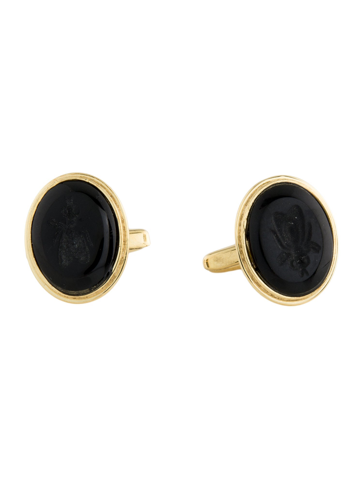Tagliamonte Onyx Bee Intaglio Cufflinks