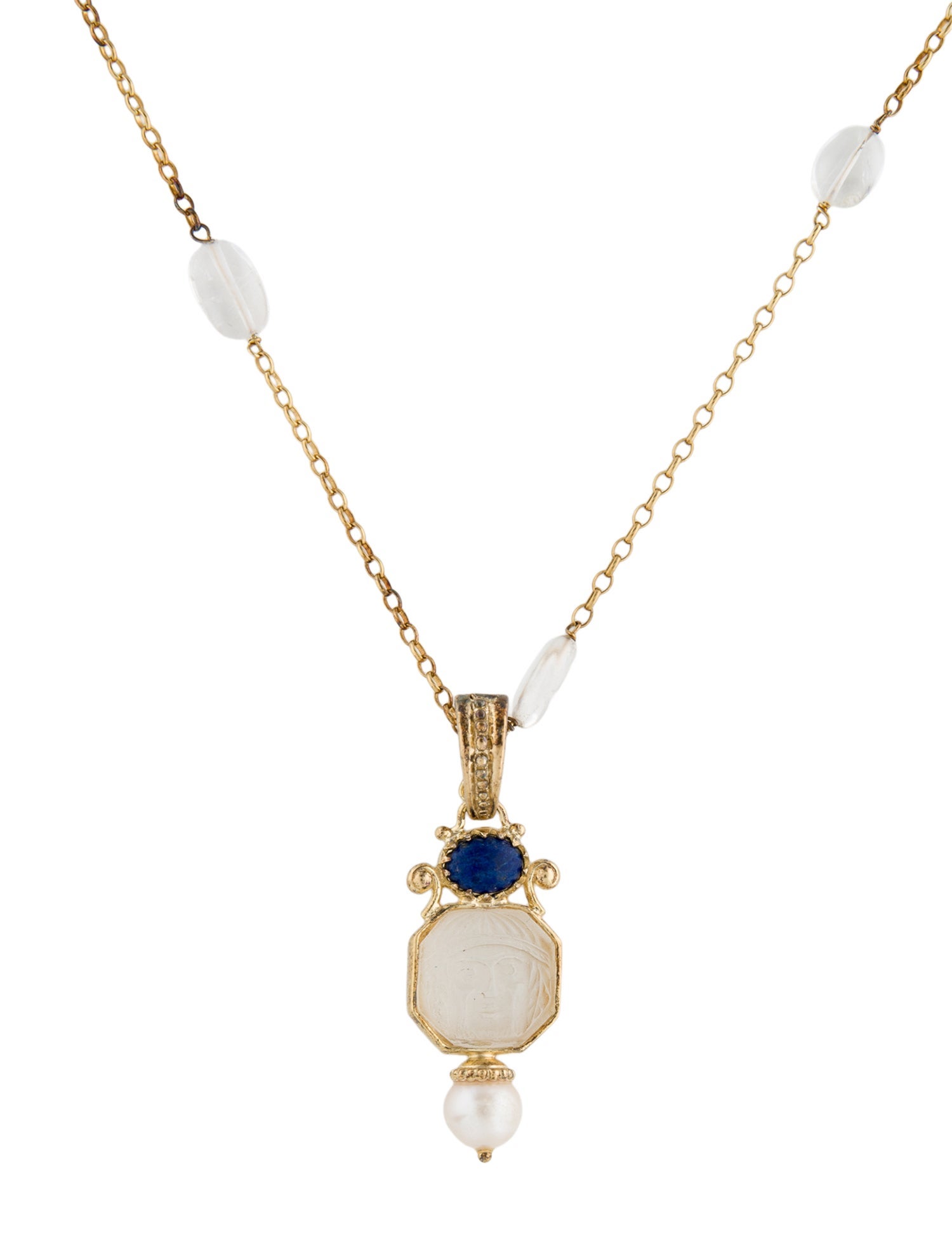 Tagliamonte Multistone & Venetian Cameo Pendant Necklace
