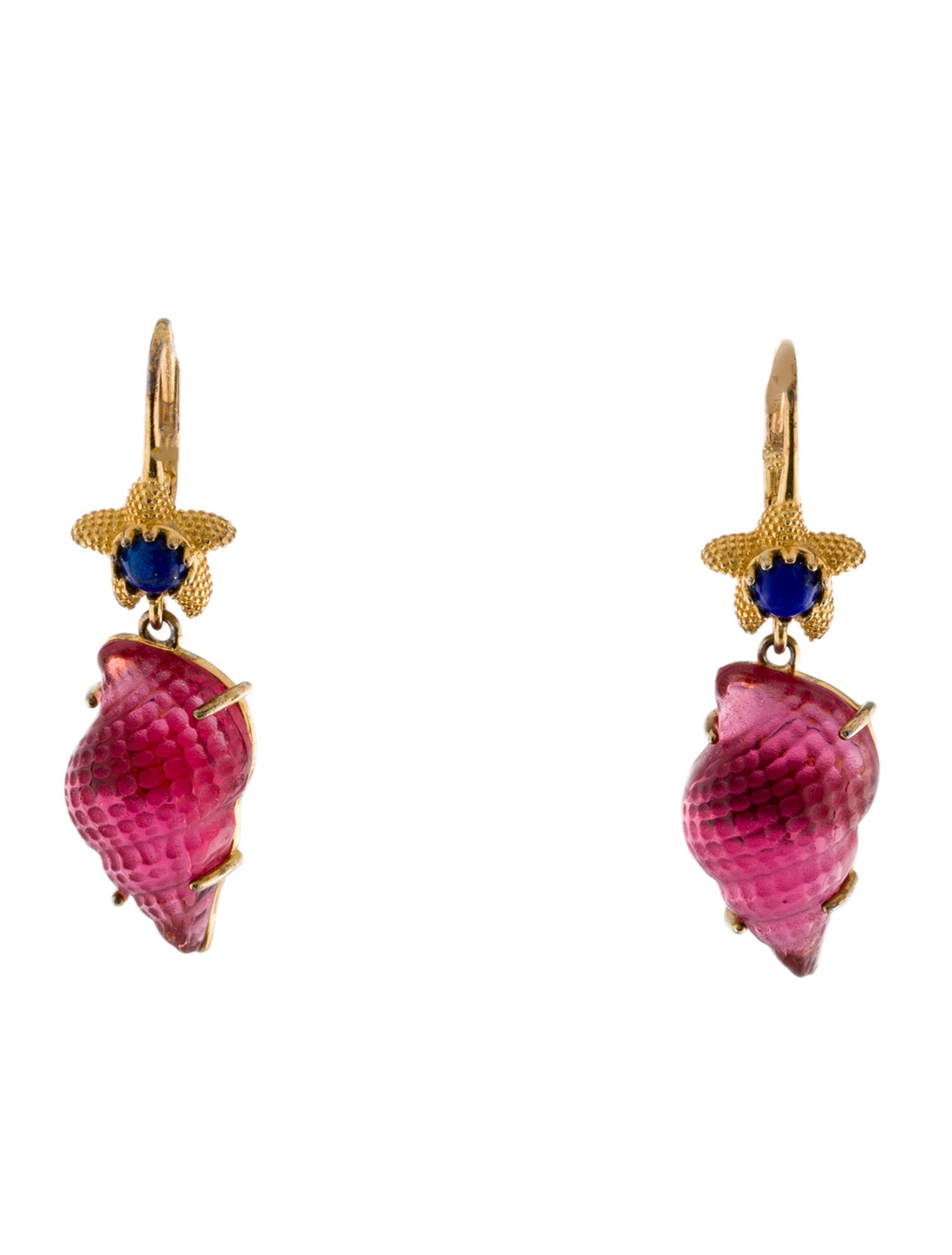 Tagliamonte Lapis Lazuli & Venetian Glass Seashell Drop Earrings