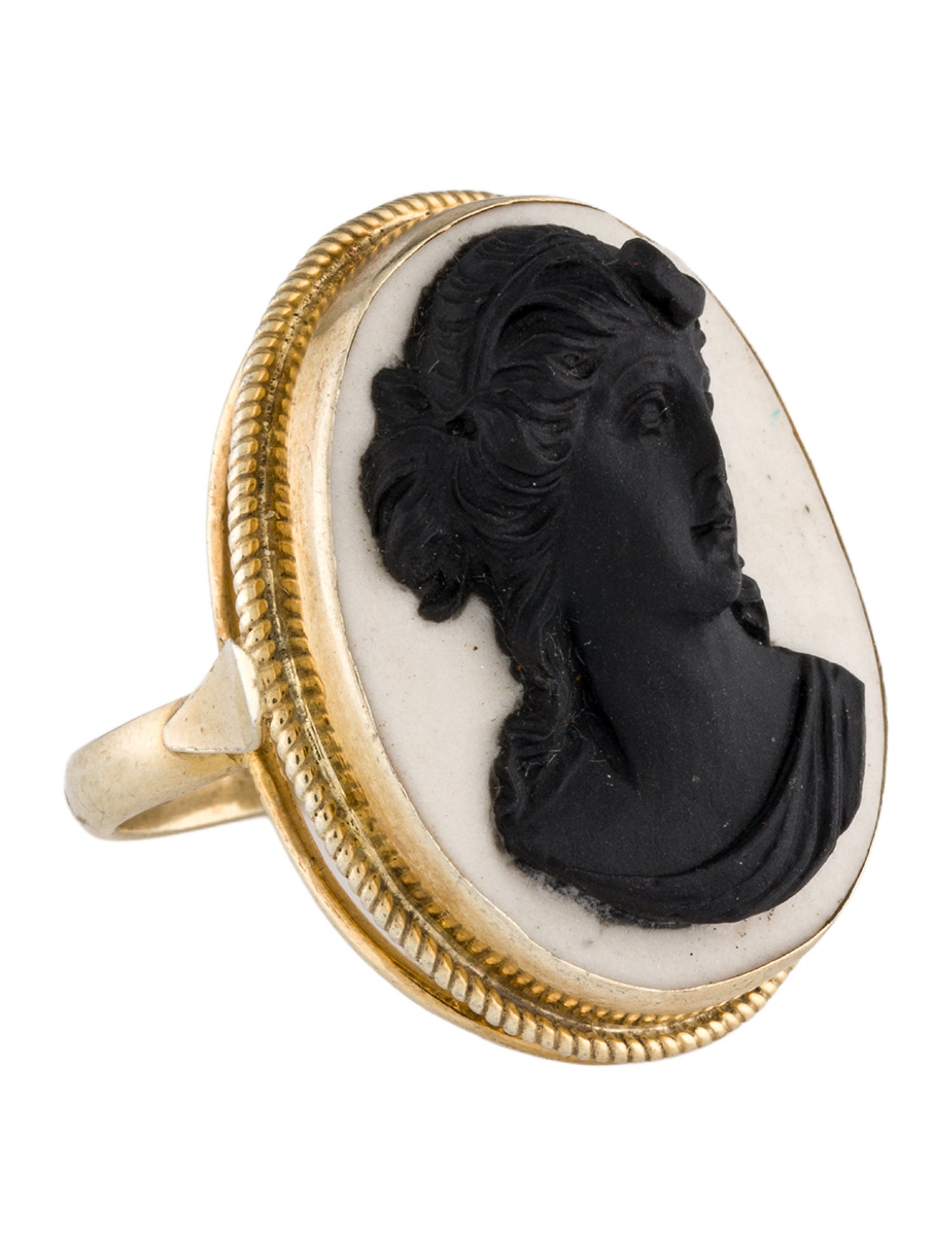 Tagliamonte Porcelain Cameo Cocktail Ring