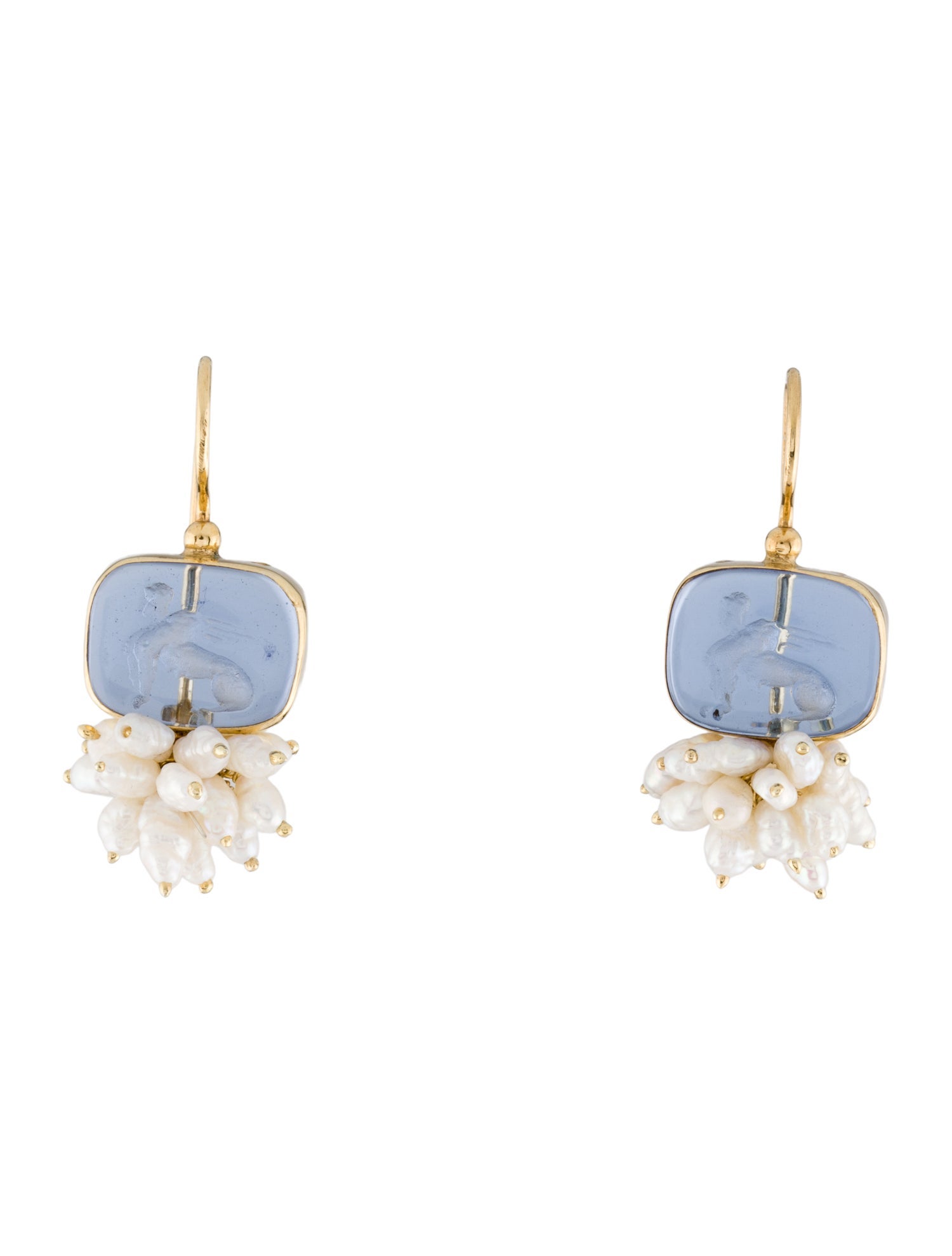 Tagliamonte Pearl & Venetian Intaglio Drop Earrings
