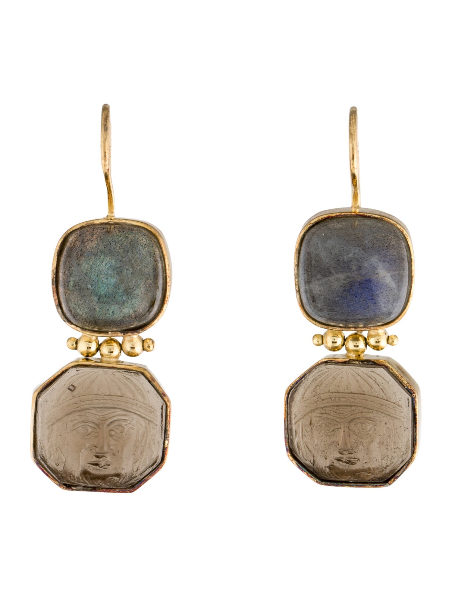 Tagliamonte Venetian & Labradorite Cameo Drop Earrings