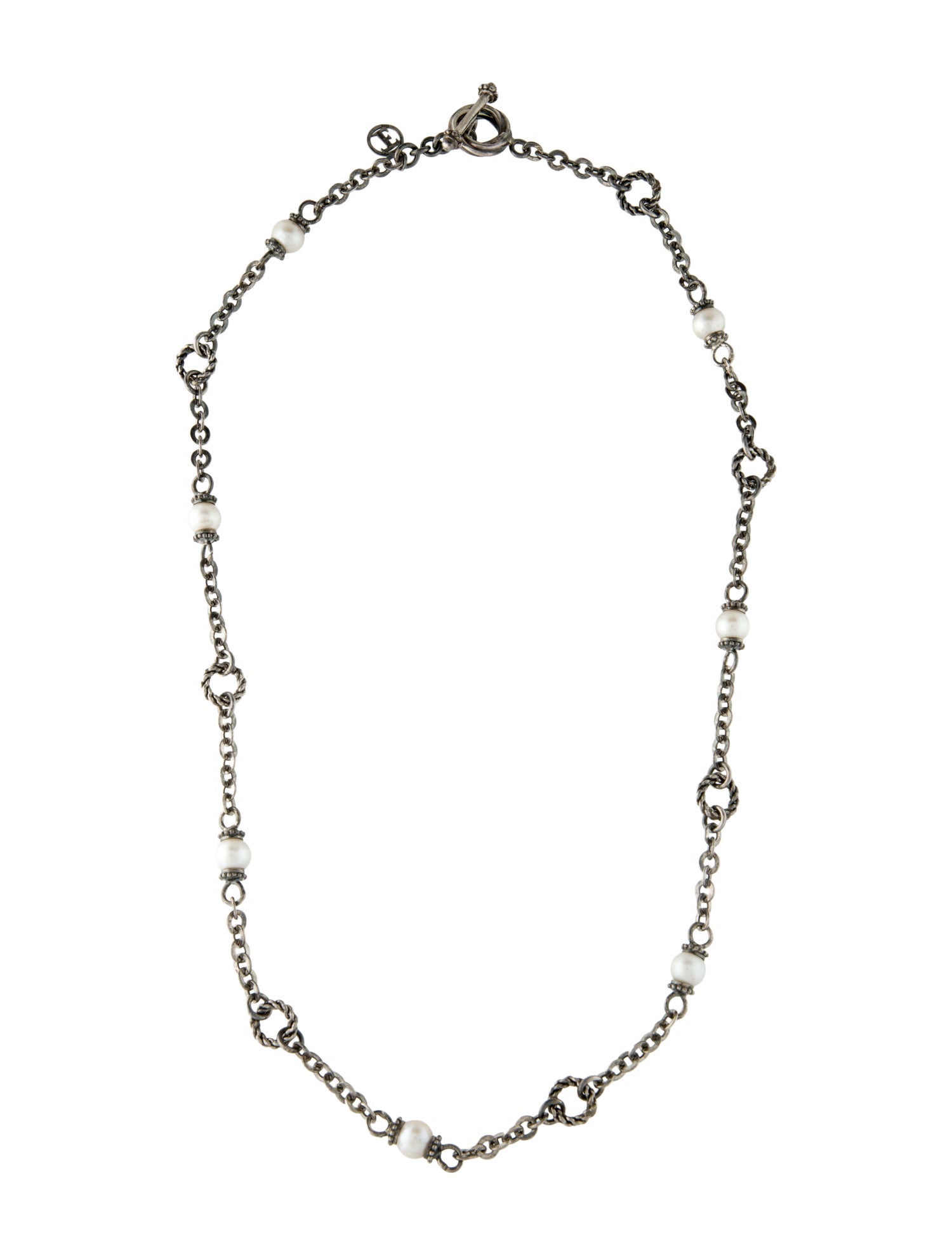 Tagliamonte Pearl Station Link Necklace
