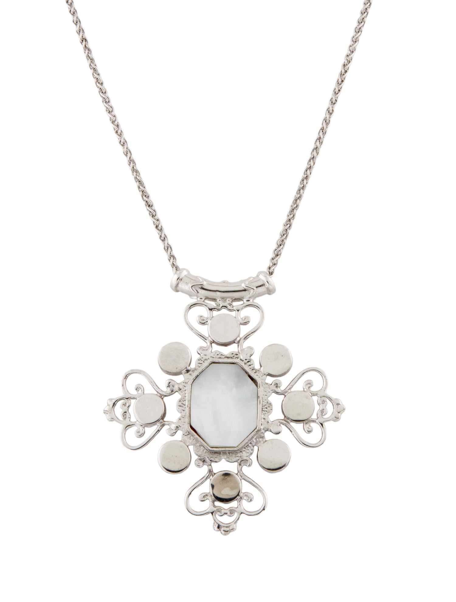 Tagliamonte Muse Mother of Pearl & Venetian Intaglio Pendant Necklace