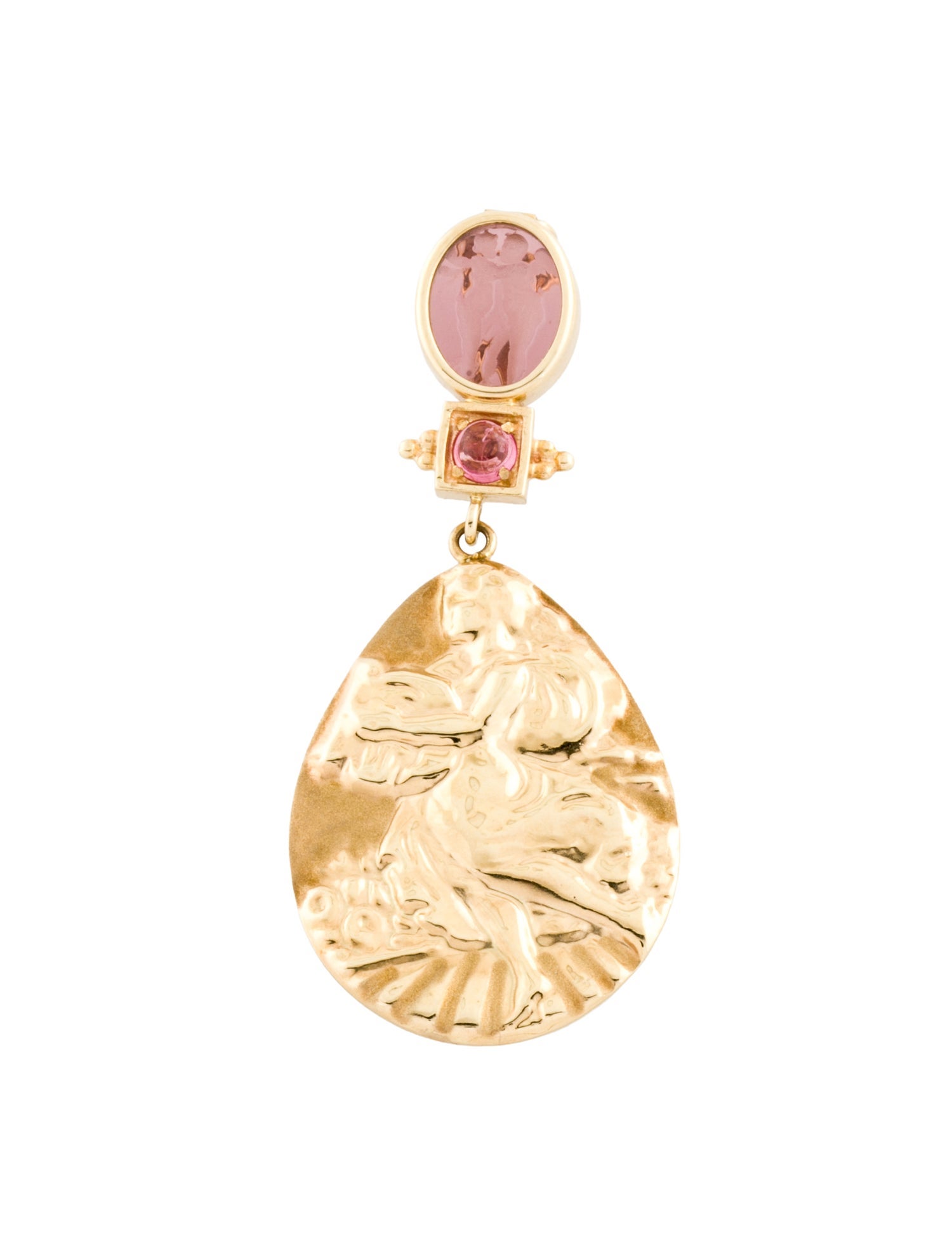 Tagliamonte 14K Tourmaline & Glass Intaglio Pendant