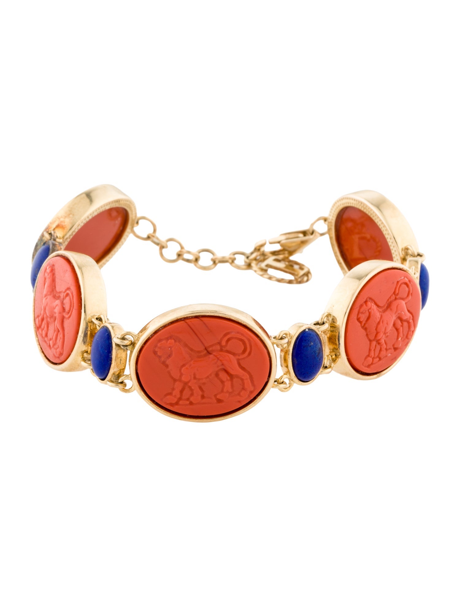 Tagliamonte Lapis Lazuli & Venetian Chimera Cameo Link Bracelet