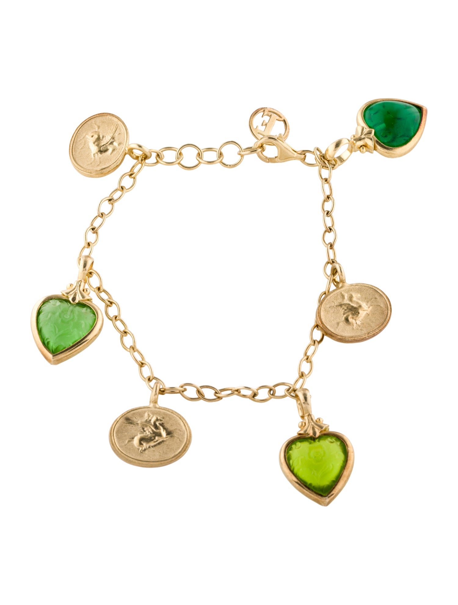 Tagliamonte Cameo Heart Charm Bracelet
