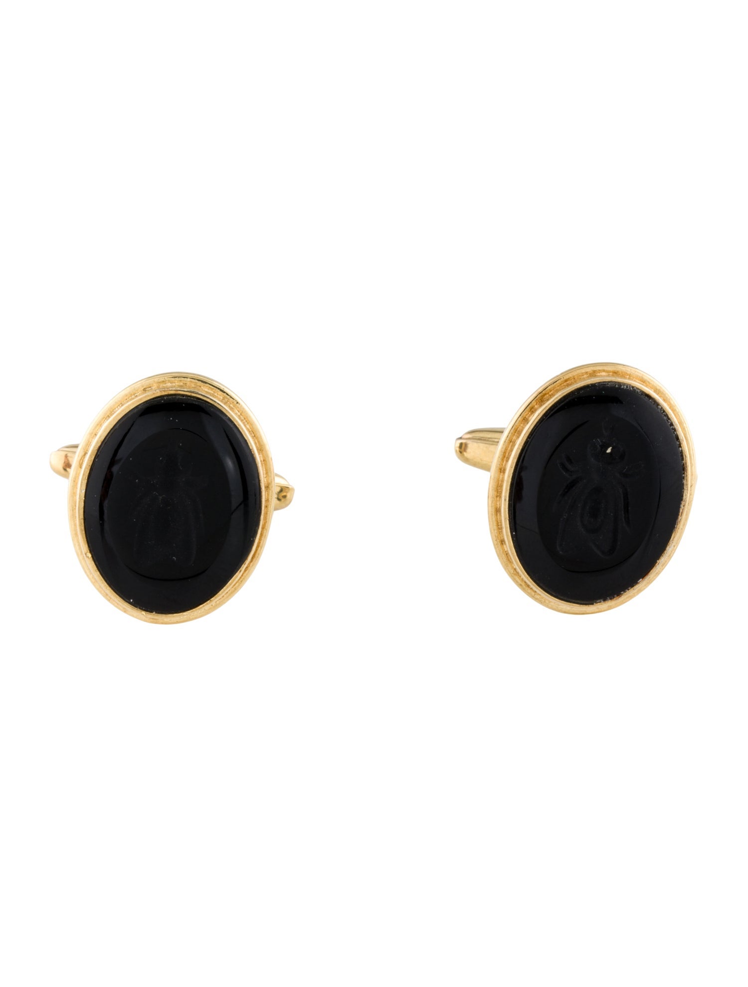 Tagliamonte Onyx Bee Intaglio Cufflinks