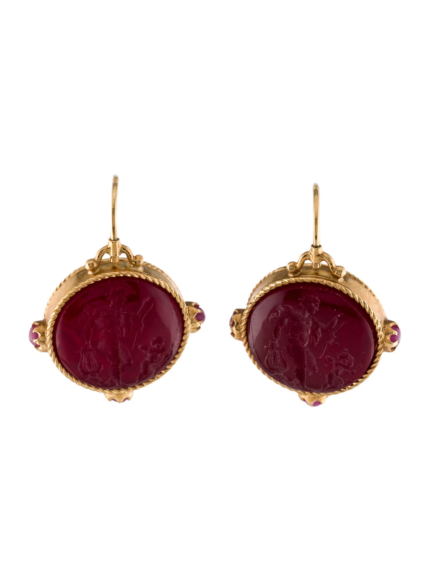 Tagliamonte 18K Intaglio Drop Earrings