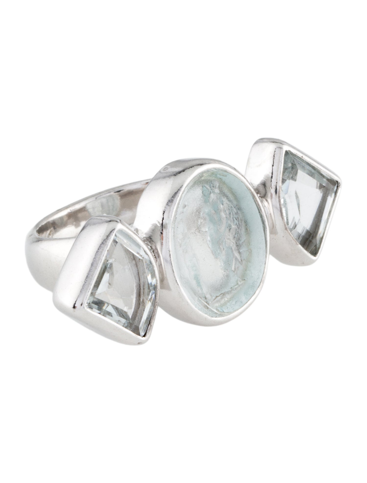 Tagliamonte Venetian Intaglio & Aquamarine Cocktail Ring