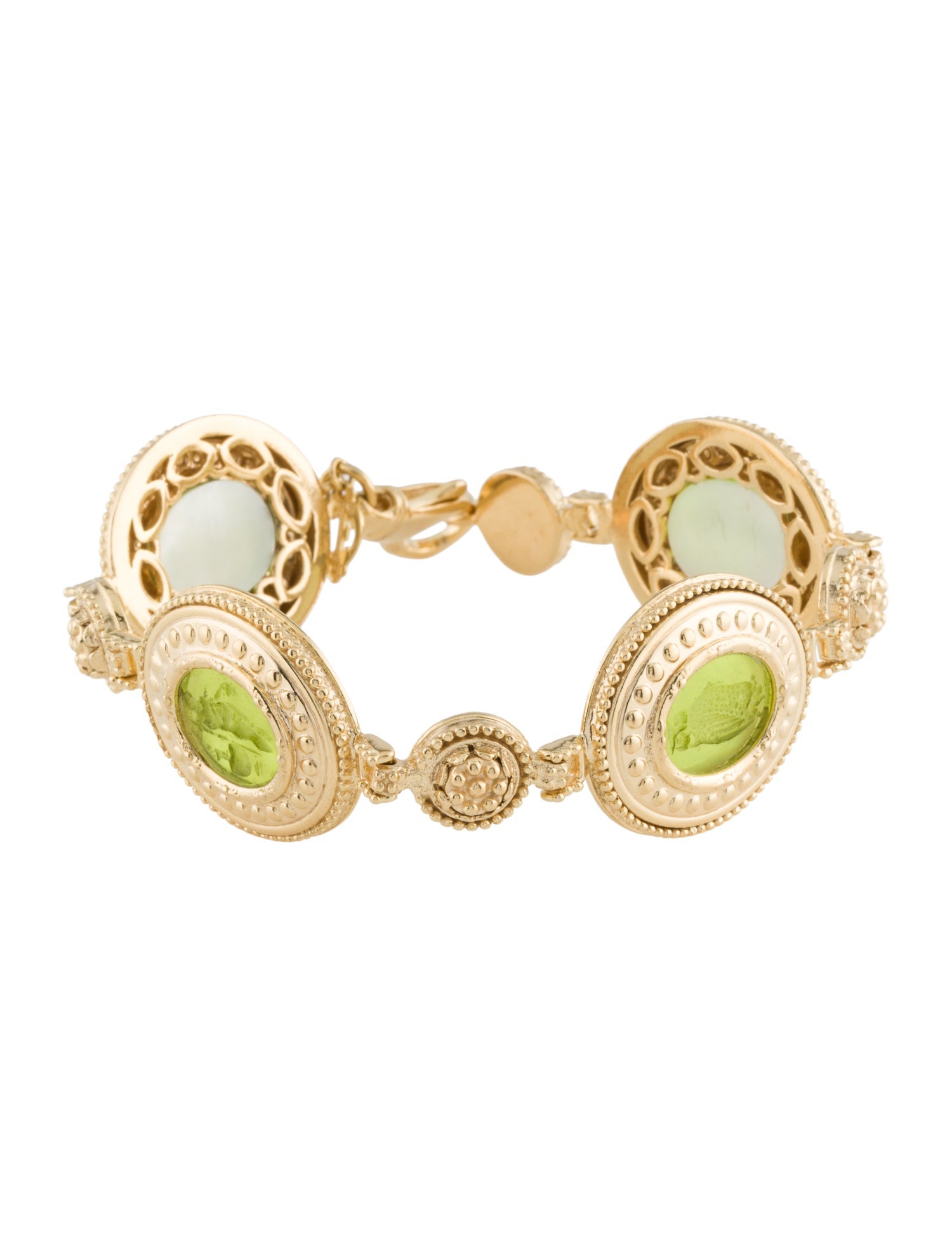 Tagliamonte Mother of Pearl & Venetian Glass Link Bracelet