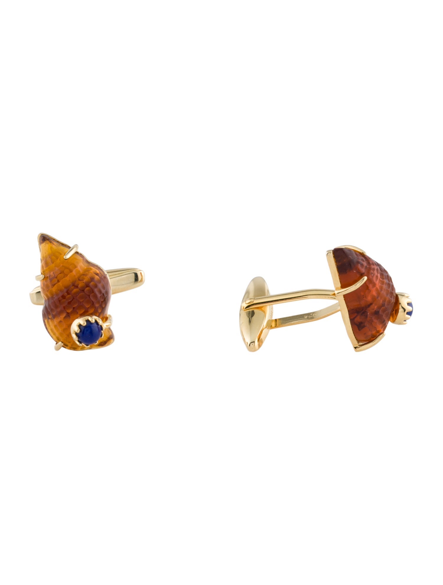 Tagliamonte Venetian Glass & Lapis Lazuli Conch Shell Cufflinks