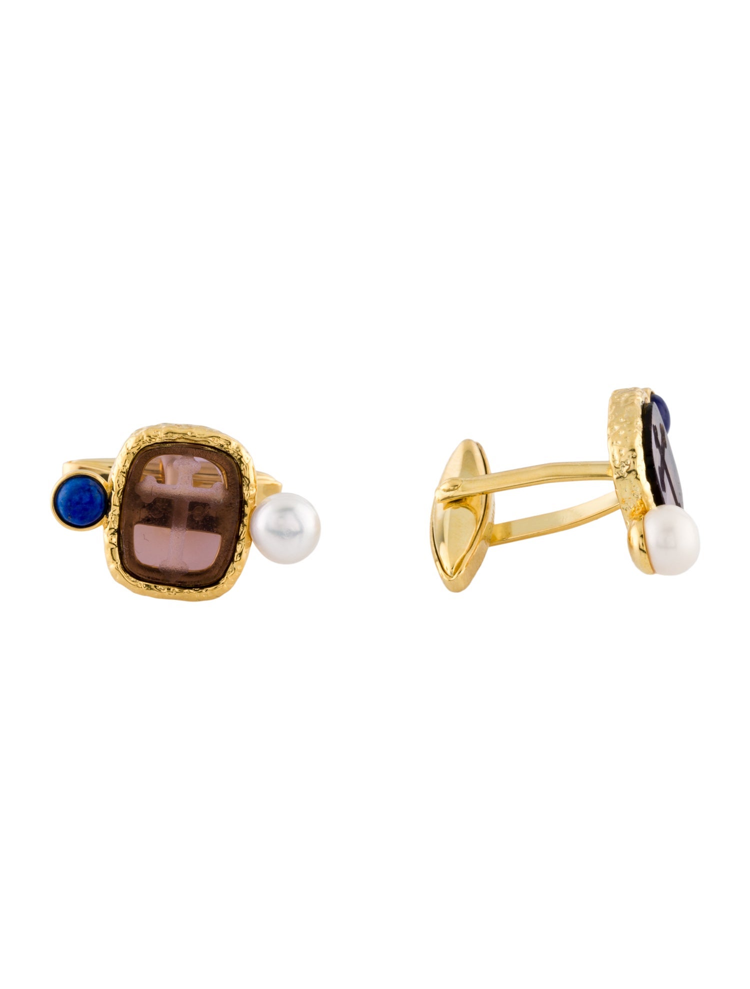 Tagliamonte Pearl, Venetian Glass & Lapis Lazuli Cufflinks