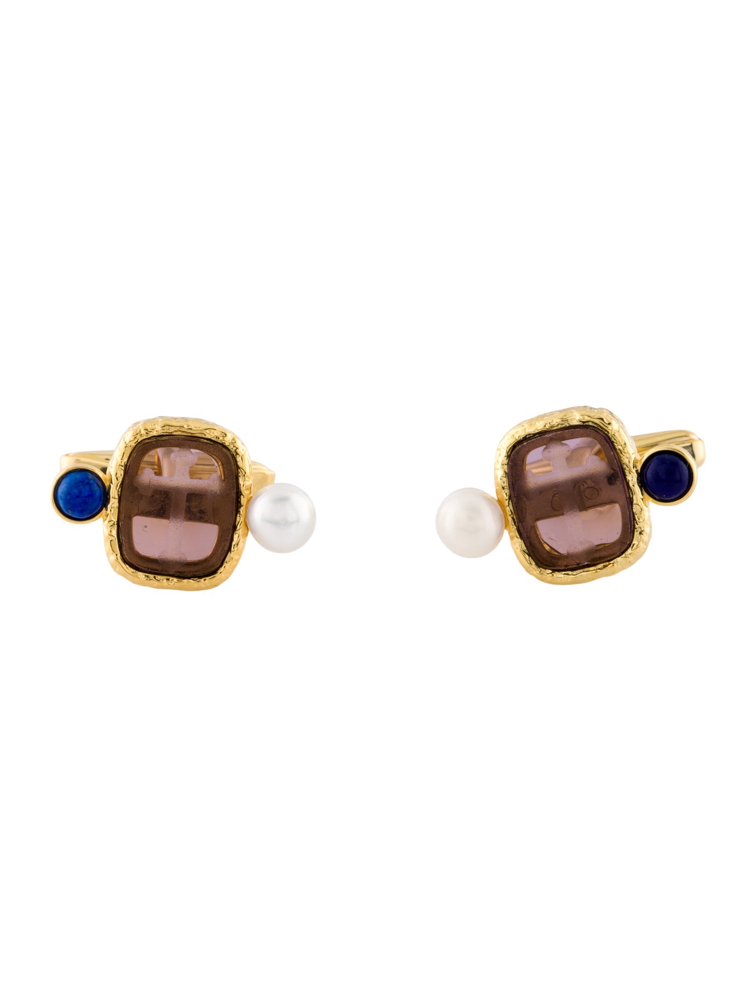 Tagliamonte Pearl, Venetian Glass & Lapis Lazuli Cufflinks