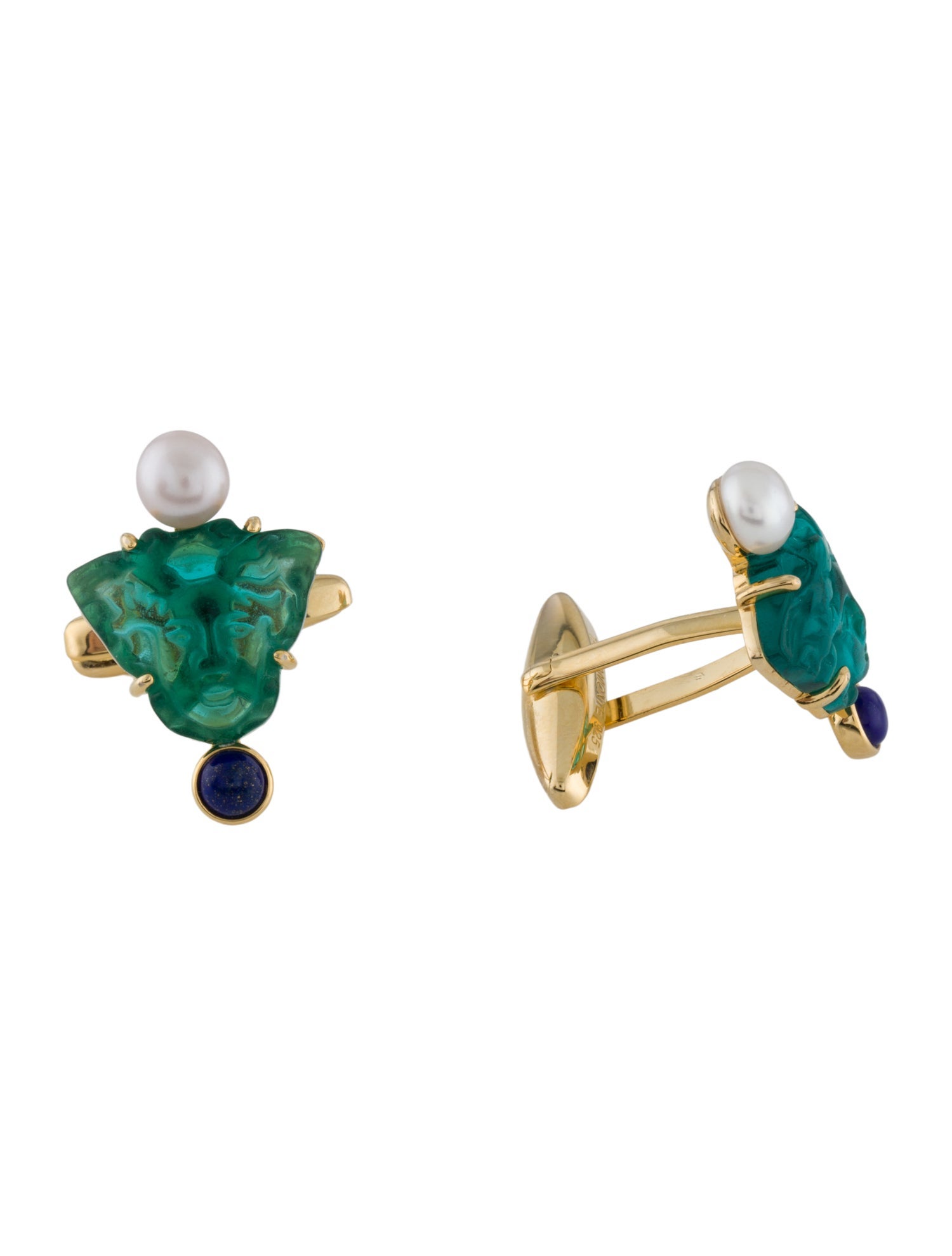 Tagliamonte Pearl, Lapis Lazuli & Glass Medusa Cufflinks