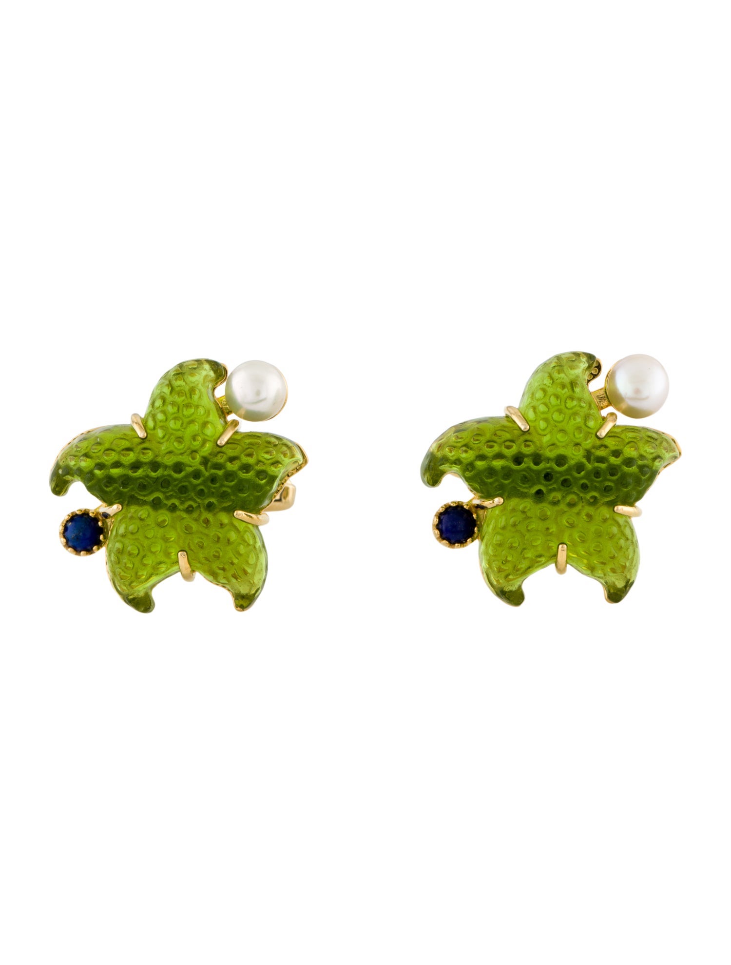 Tagliamonte Pearl, Venetian Glass & Lapis Lazuli Starfish Cufflink