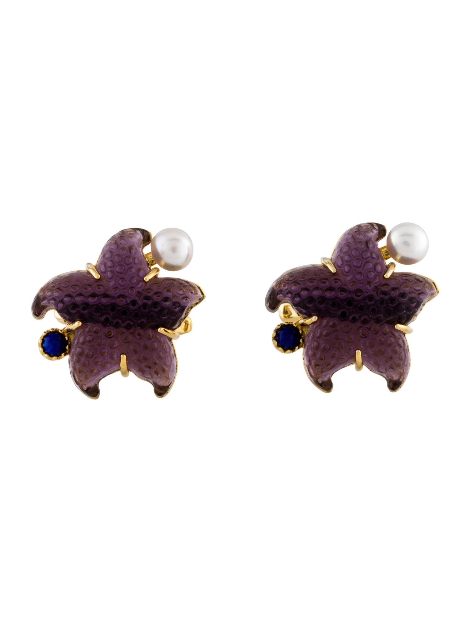 Tagliamonte Dyed Pearl , Lapis Lazuli & Glass Starfish Cufflinks