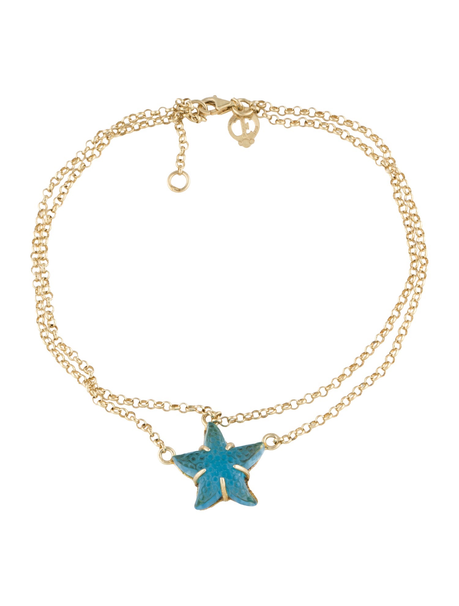 Tagliamonte Venetian Glass Starfish Anklet