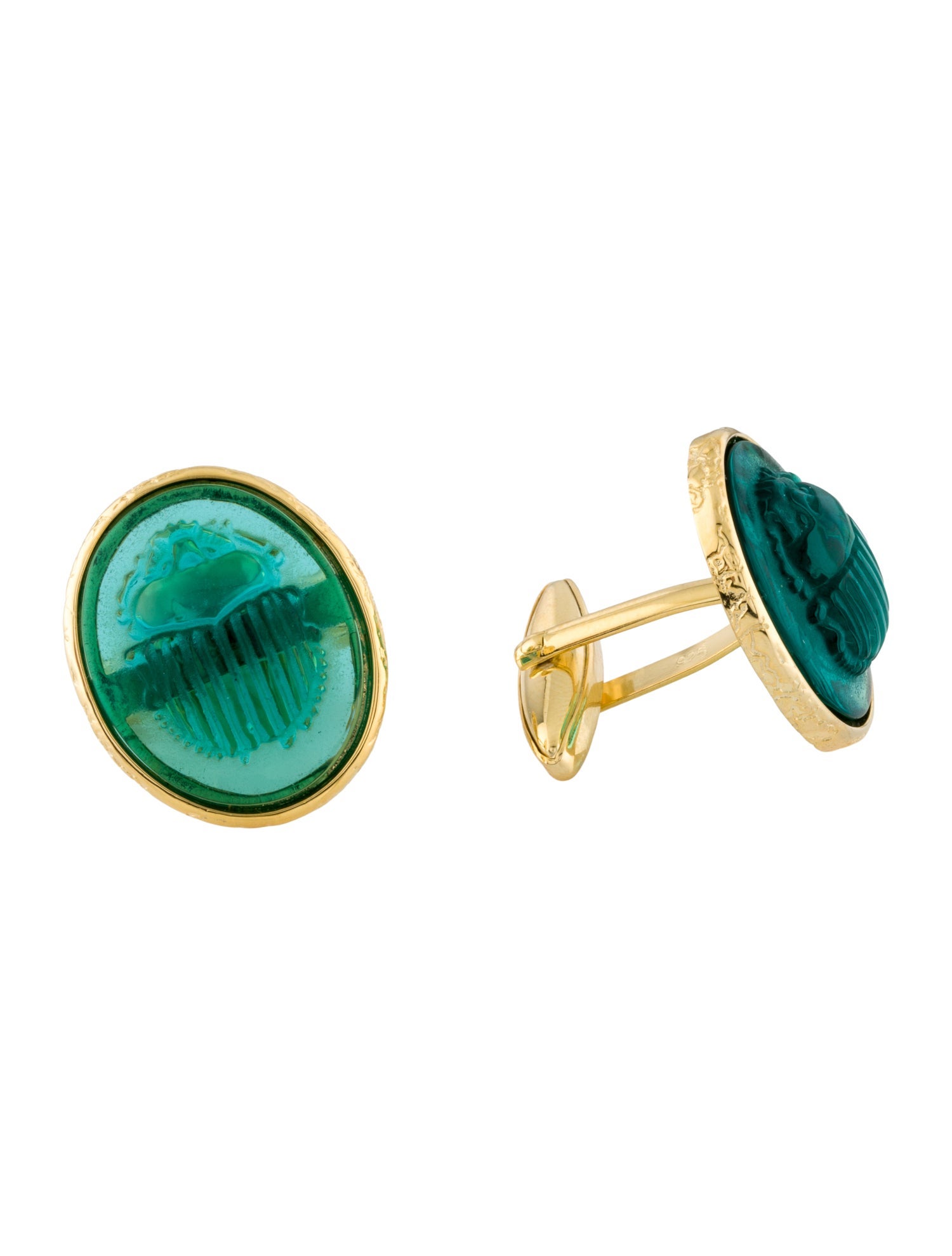 Tagliamonte Venetian Cameo Scarab Cufflinks