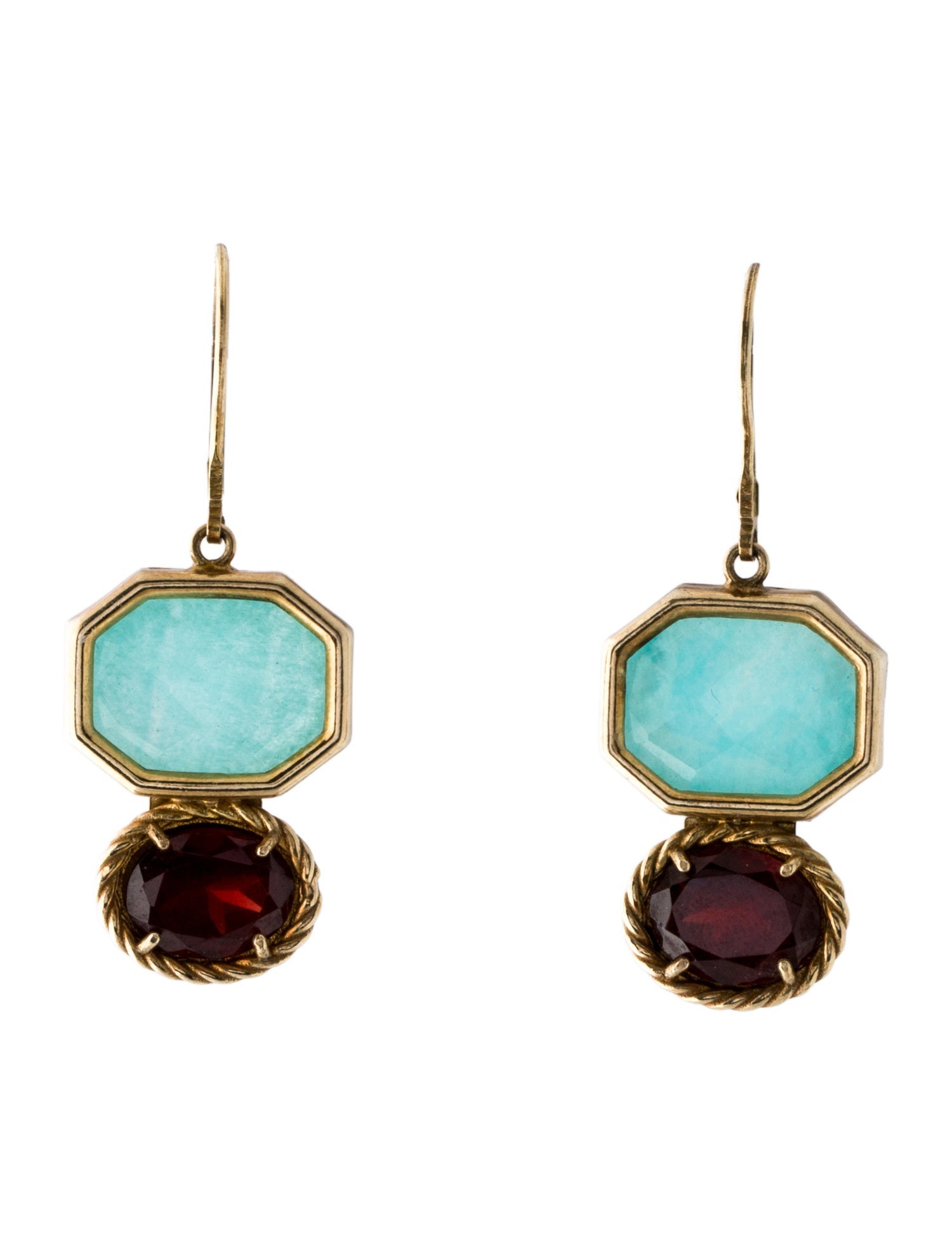 Tagliamonte Garnet & Amazonite Drop Earrings