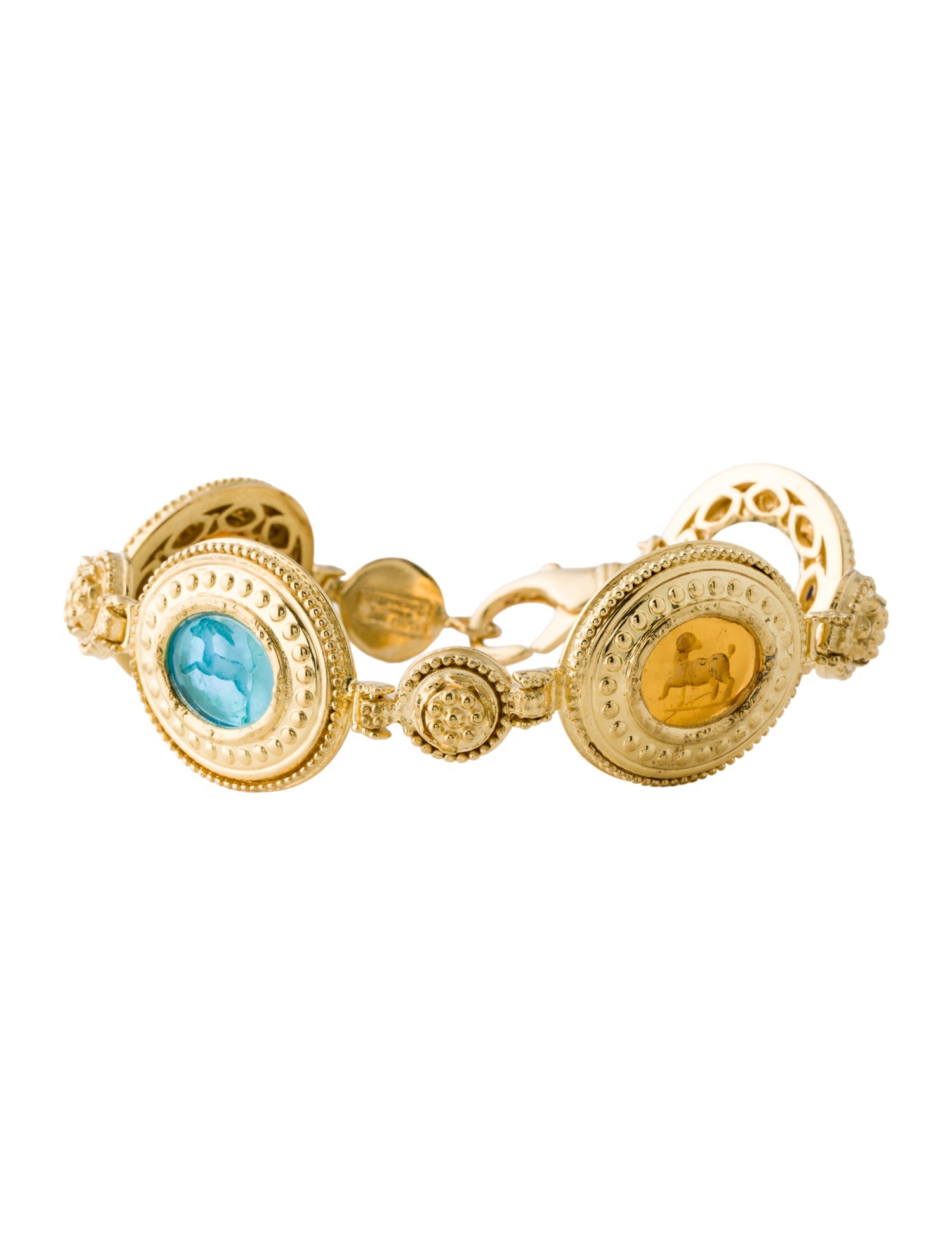 Tagliamonte Mother of Pearl & Venetian Glass Link Bracelet