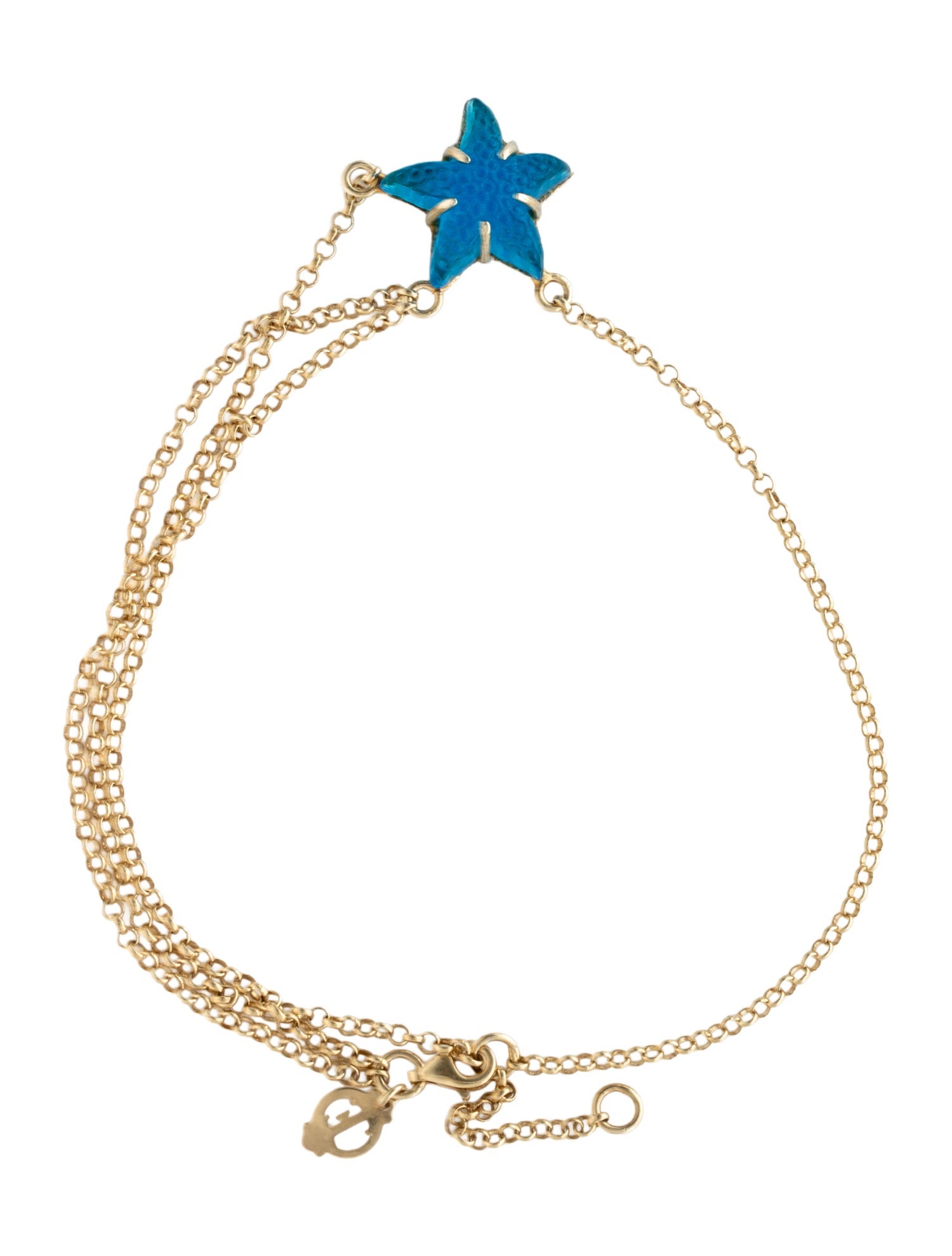 Tagliamonte Venetian Glass Starfish Station Anklet
