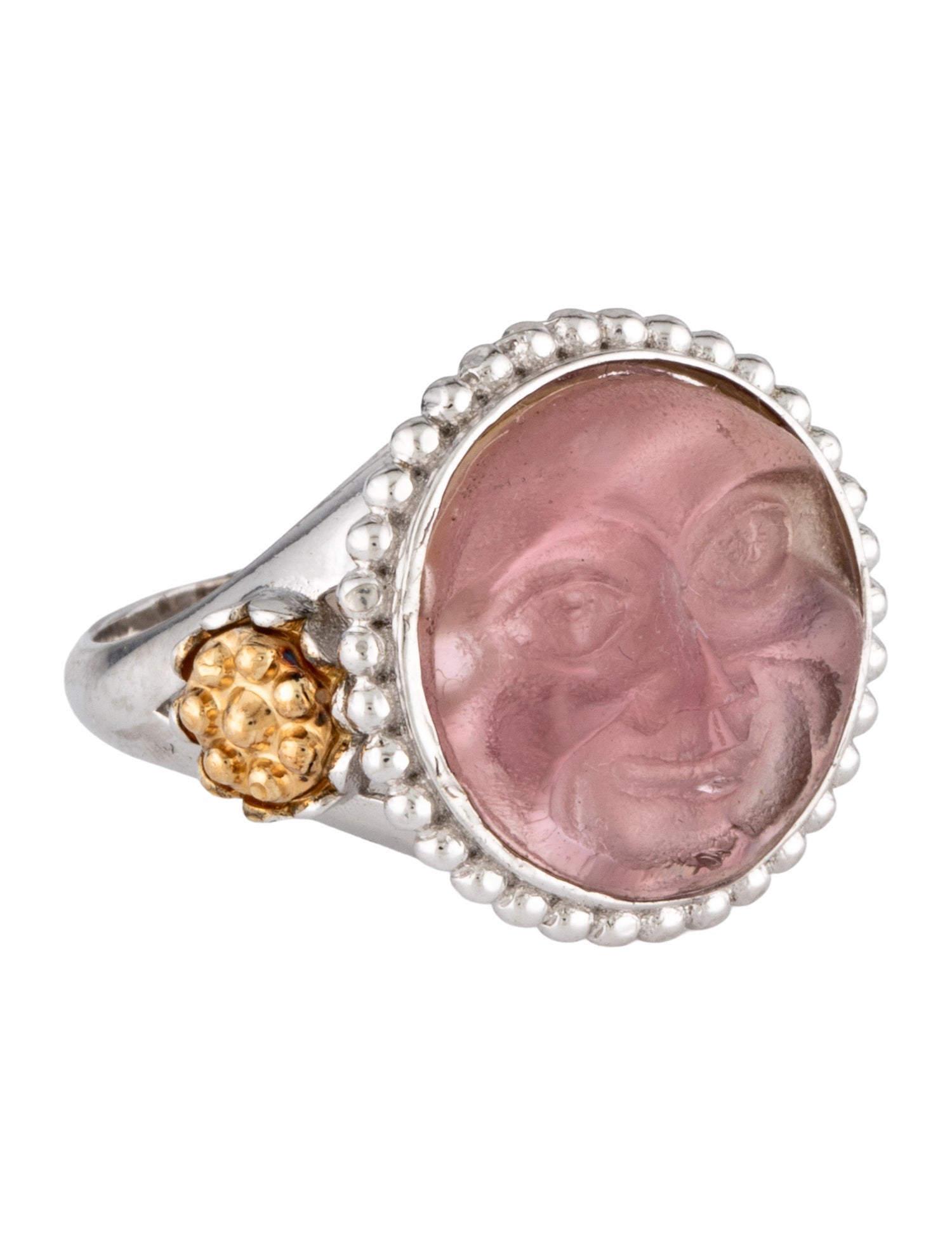Tagliamonte Mother of Pearl & Glass Doublet Moon Cocktail Ring