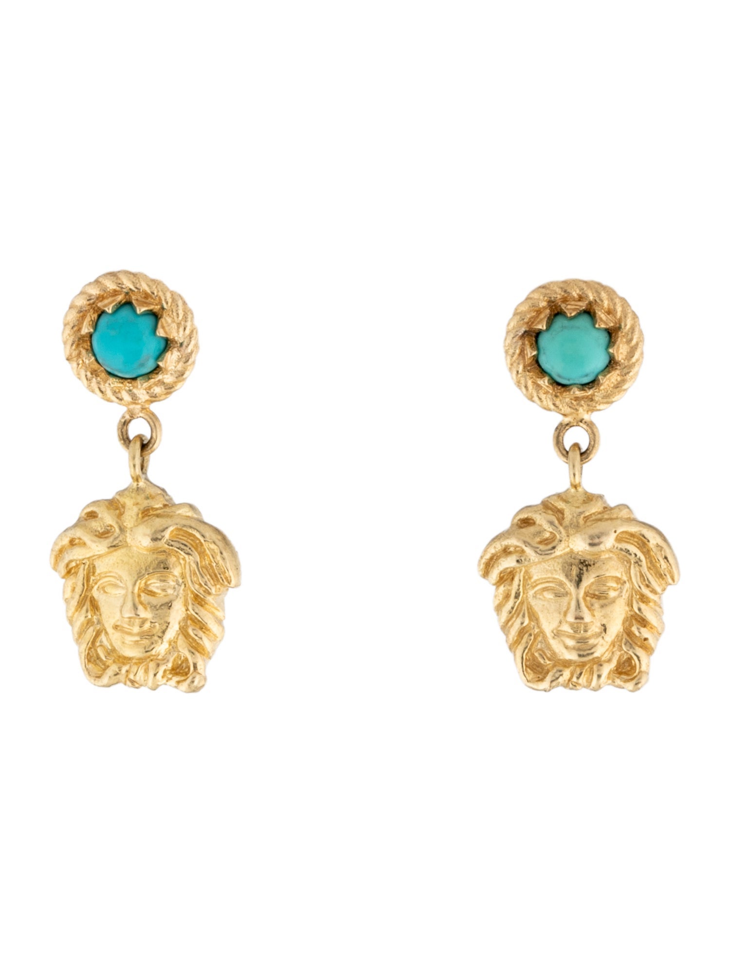 Tagliamonte Turquoise Medusa Drop Earrings