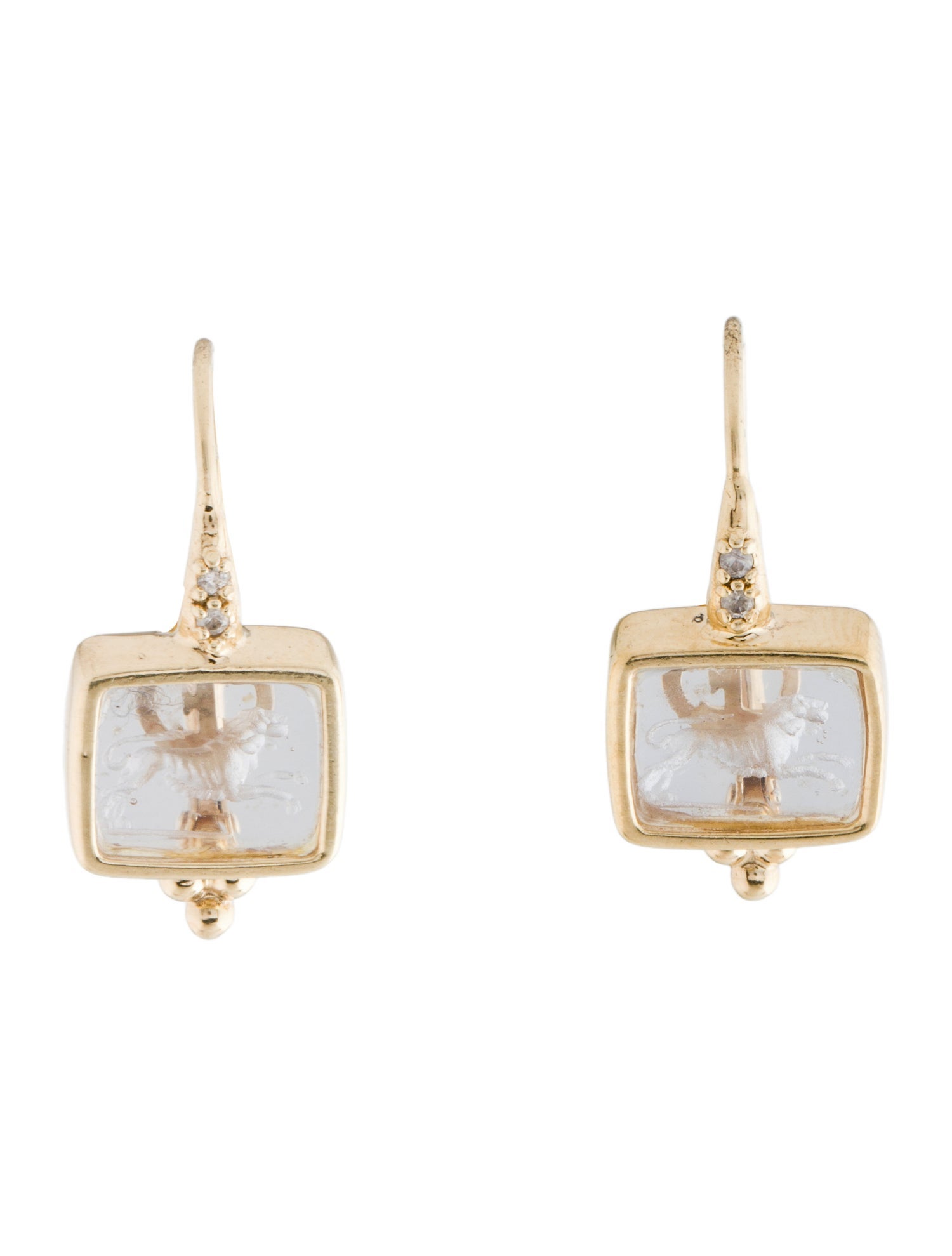 Tagliamonte Sapphire Venetian Cameo Drop Earrings