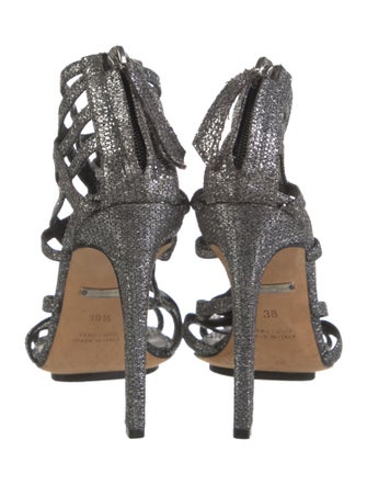 Tania Spinelli Glitter Animal Print Sandals