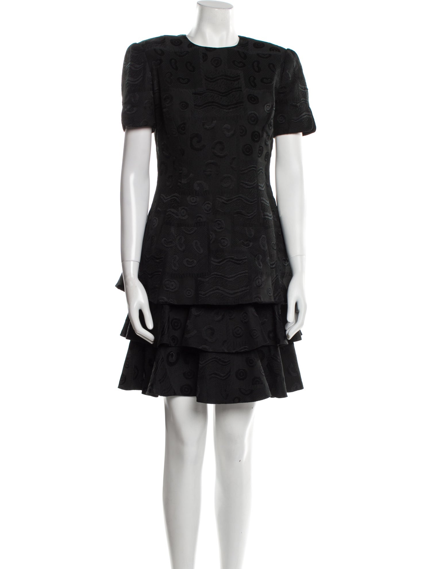 Travilla Crew Neck Mini Dress