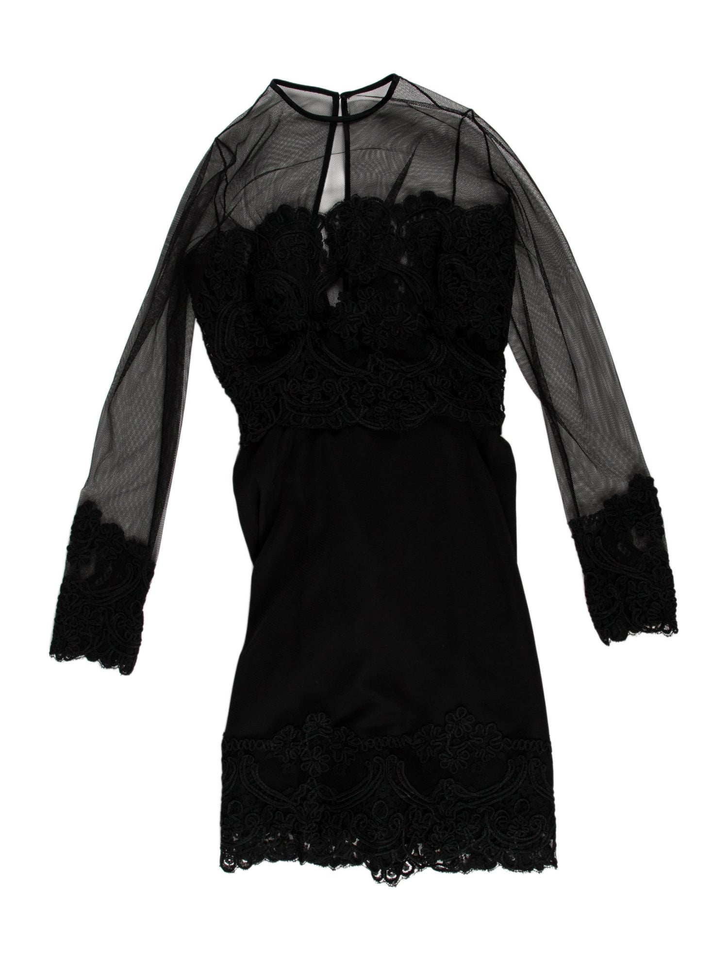 Travilla Lace Pattern Mini Dress